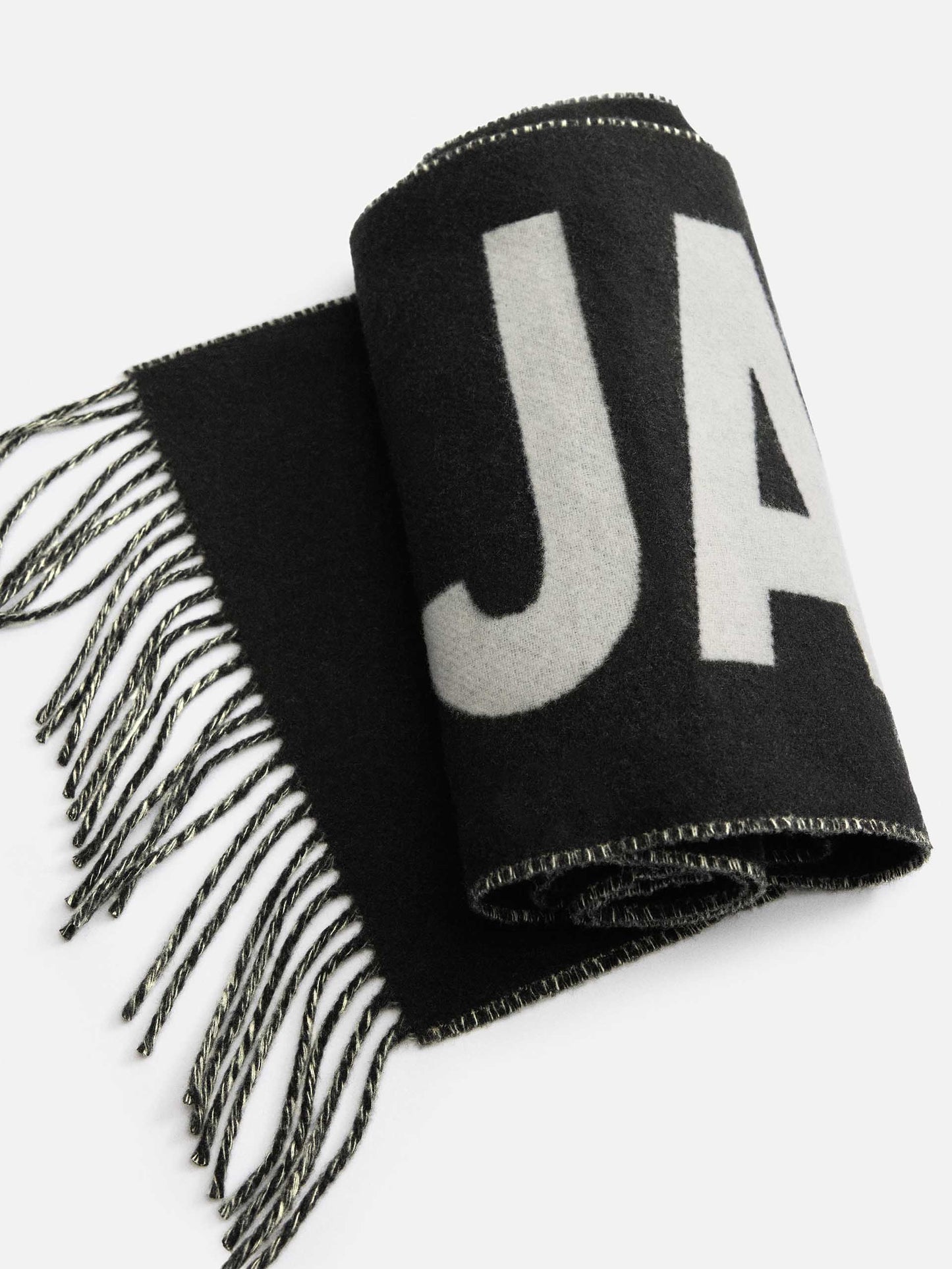 JACQUEMUS - Schal mit Logo aus Wolle in Schwarz - Black