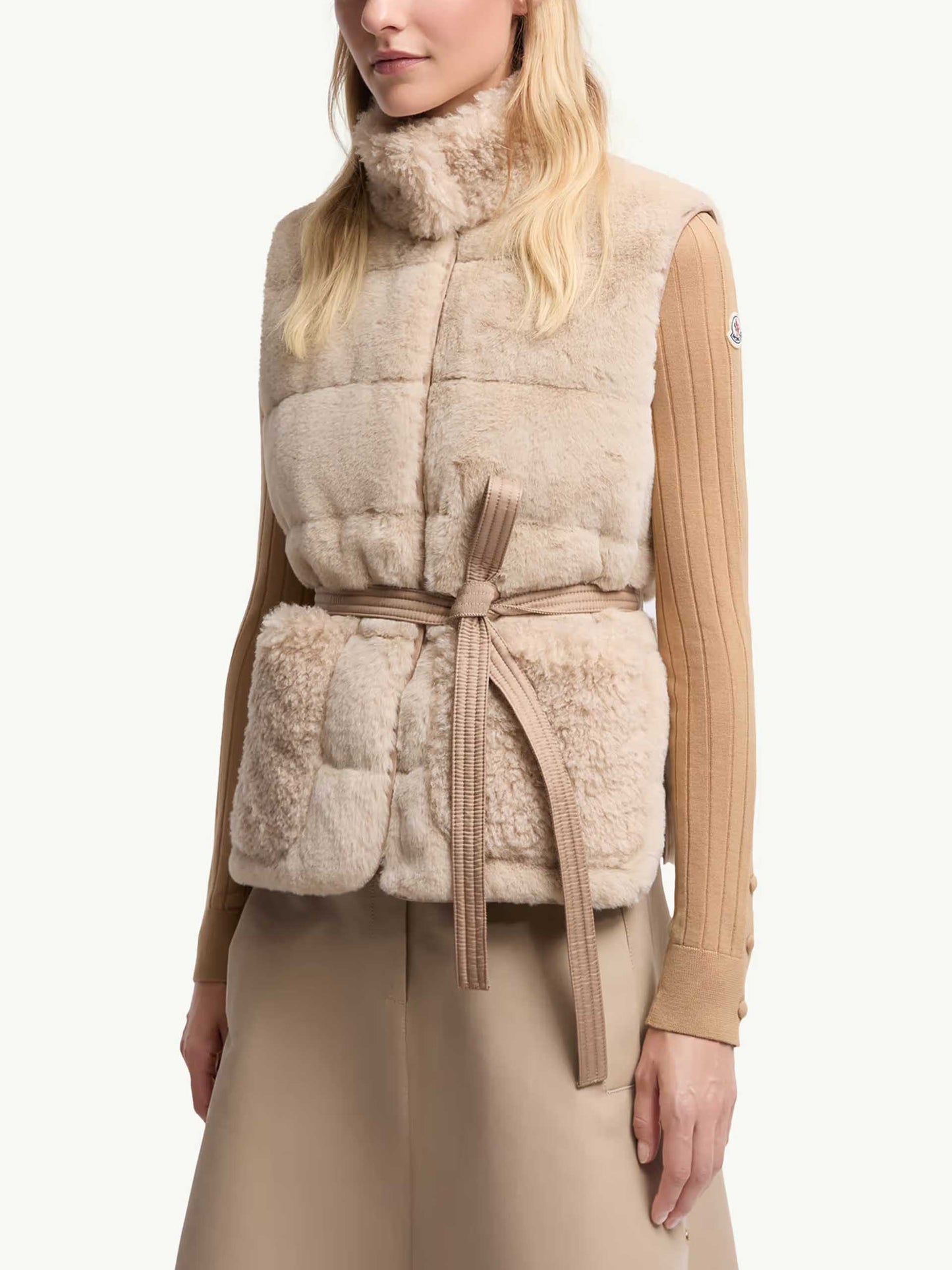 MONCLER - Joui Daunenweste aus Kunstfell für Damen