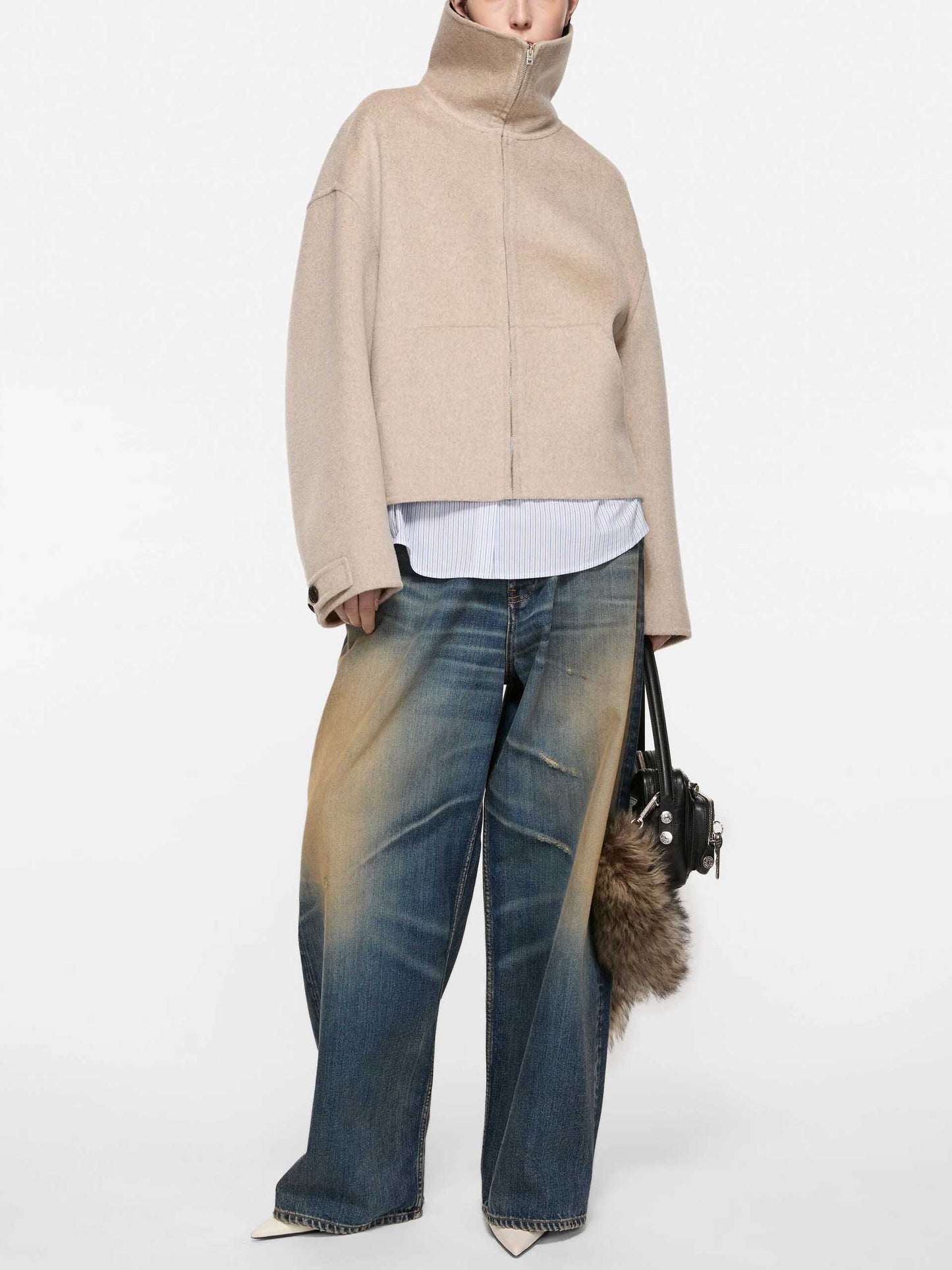 ACNE STUDIOS - Jacke mit Stehkragen aus Wolle für Damen