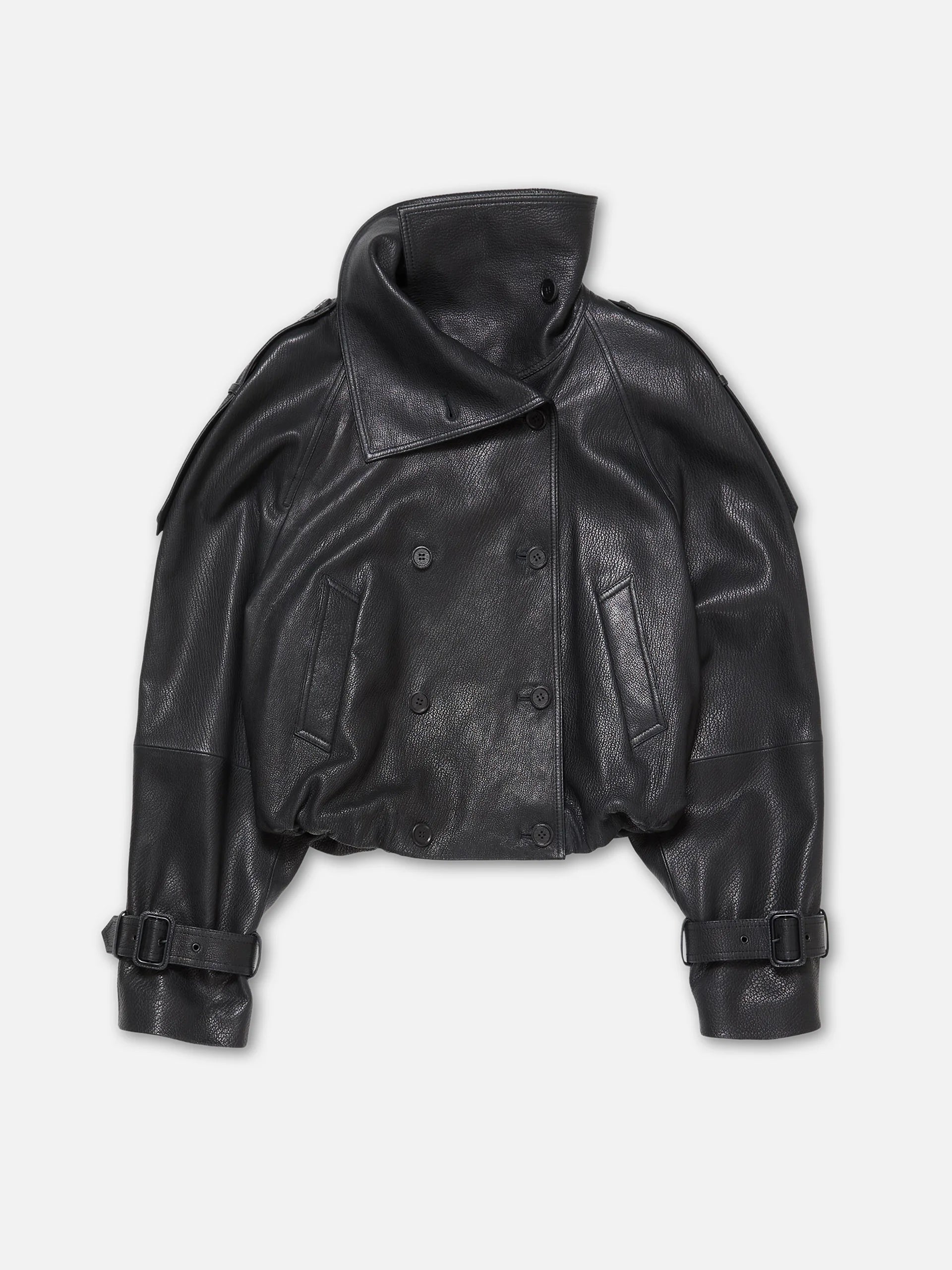 ACNE STUDIOS Double-breasted leather jacket for women – NEW TAKE
