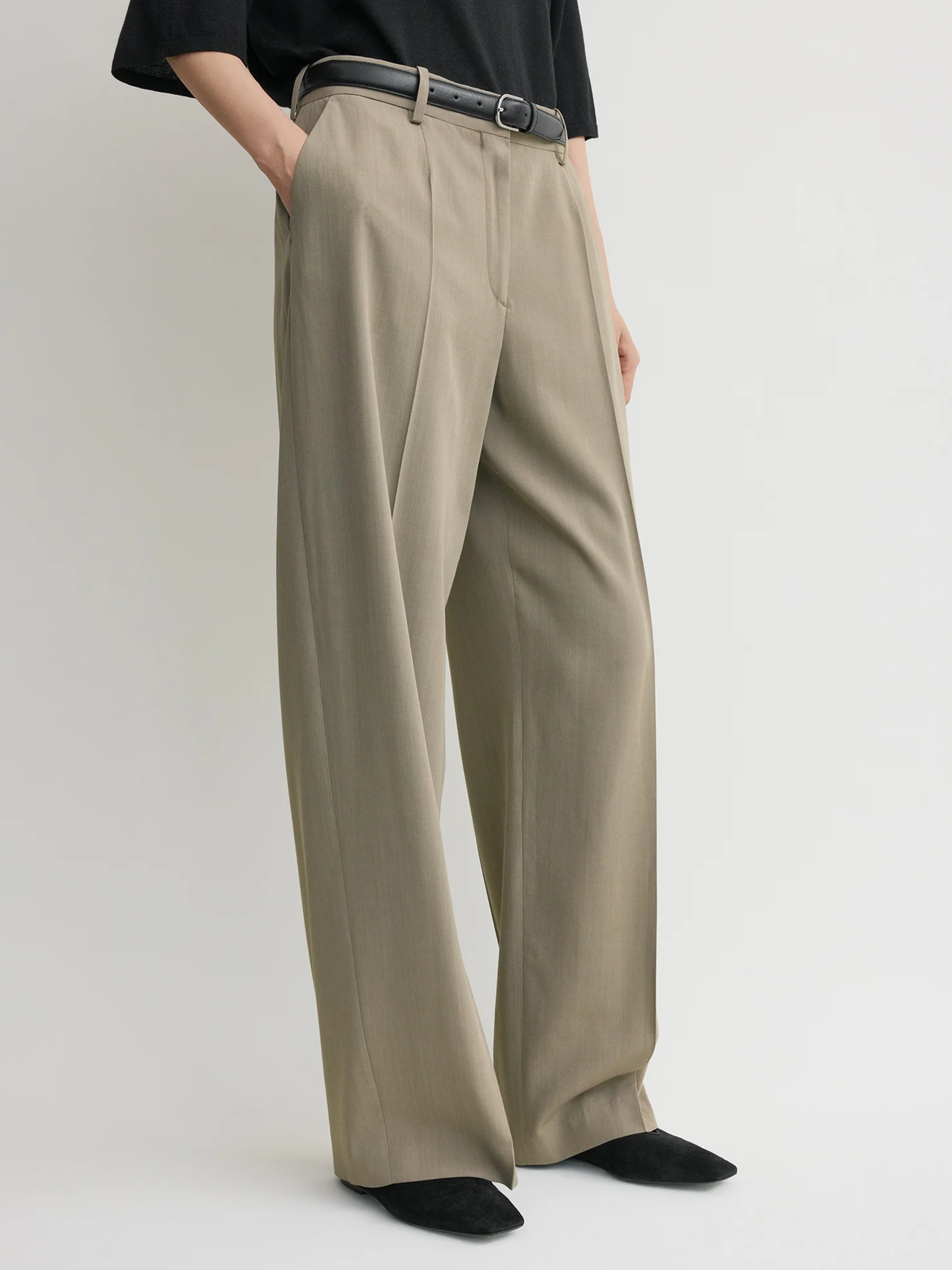 TOTEME - Weite Hose aus Wollgemisch für Damen in Taupe