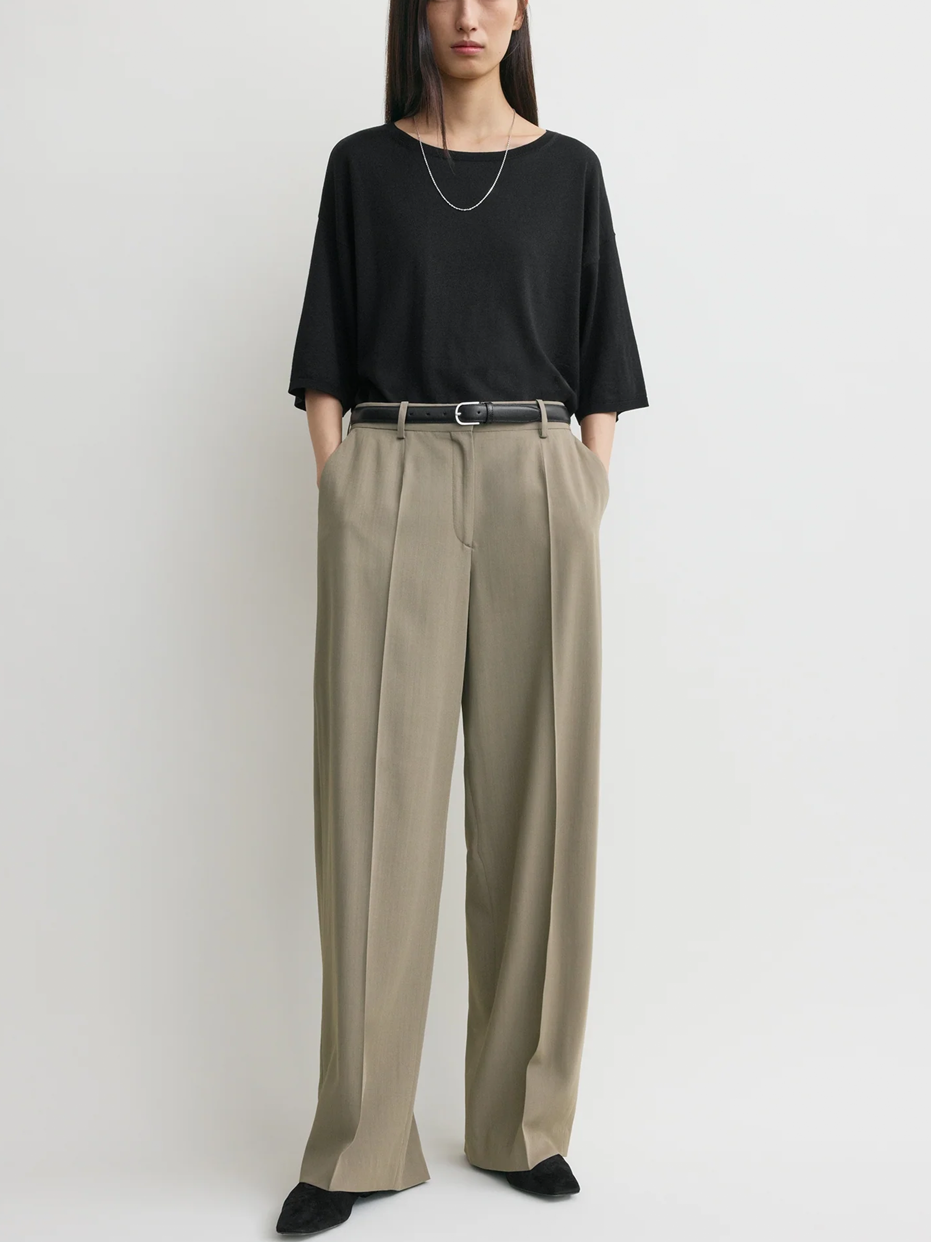 TOTEME - Weite Hose aus Wollgemisch für Damen in Taupe