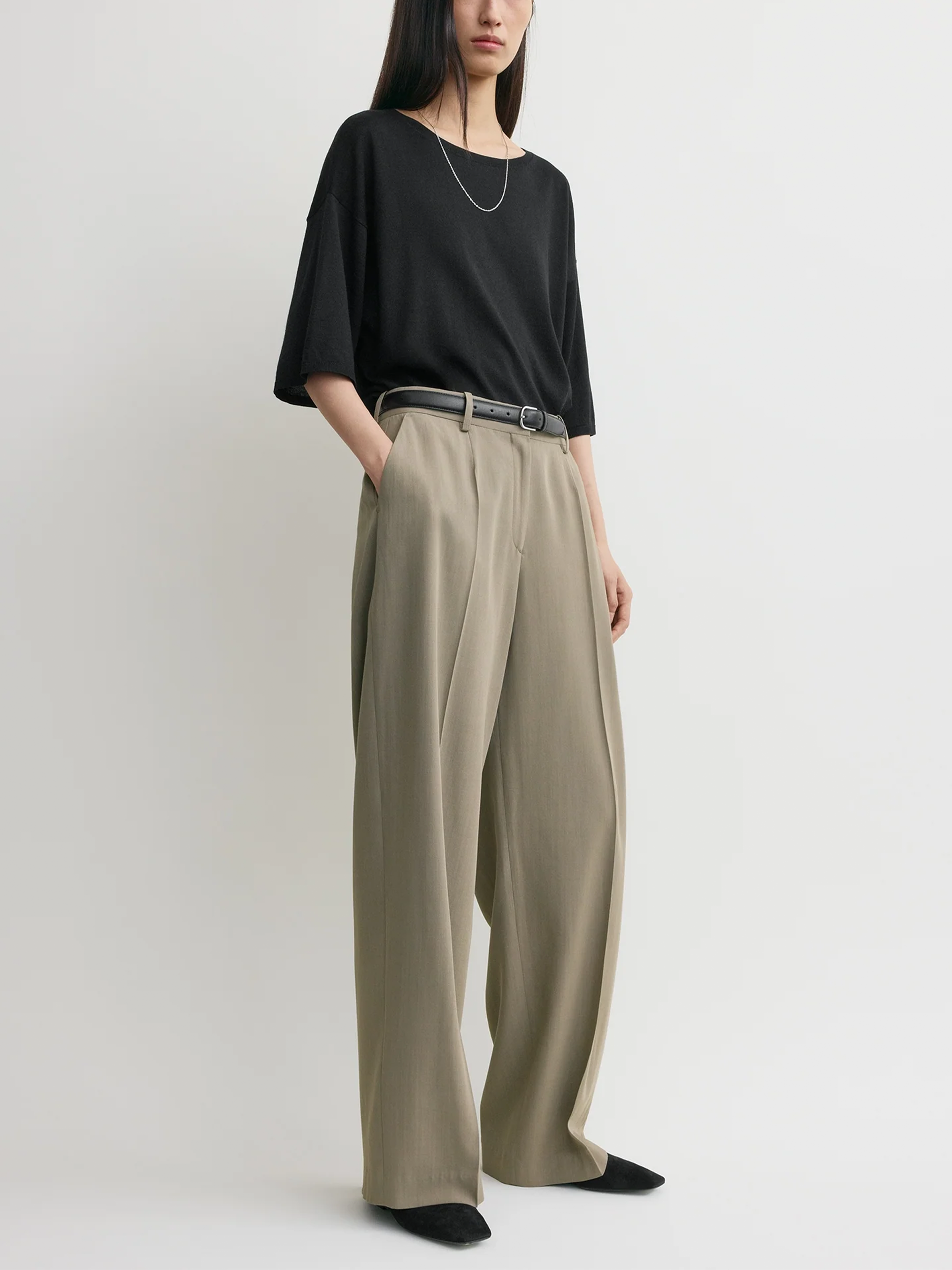 TOTEME - Weite Hose aus Wollgemisch für Damen in Taupe