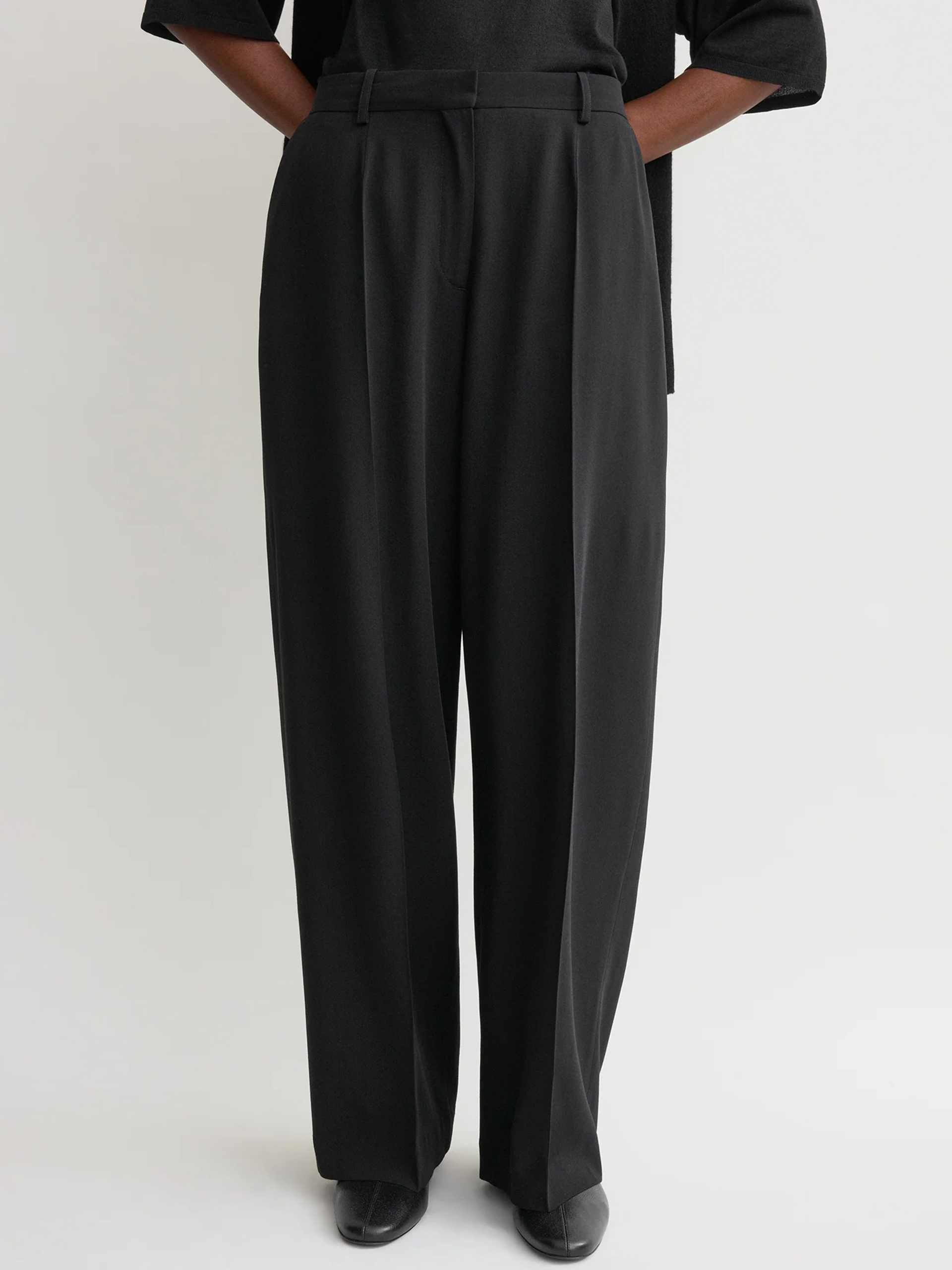 TOTEME - Weite Hose aus Wollgemisch für Damen in Schwarz - Black