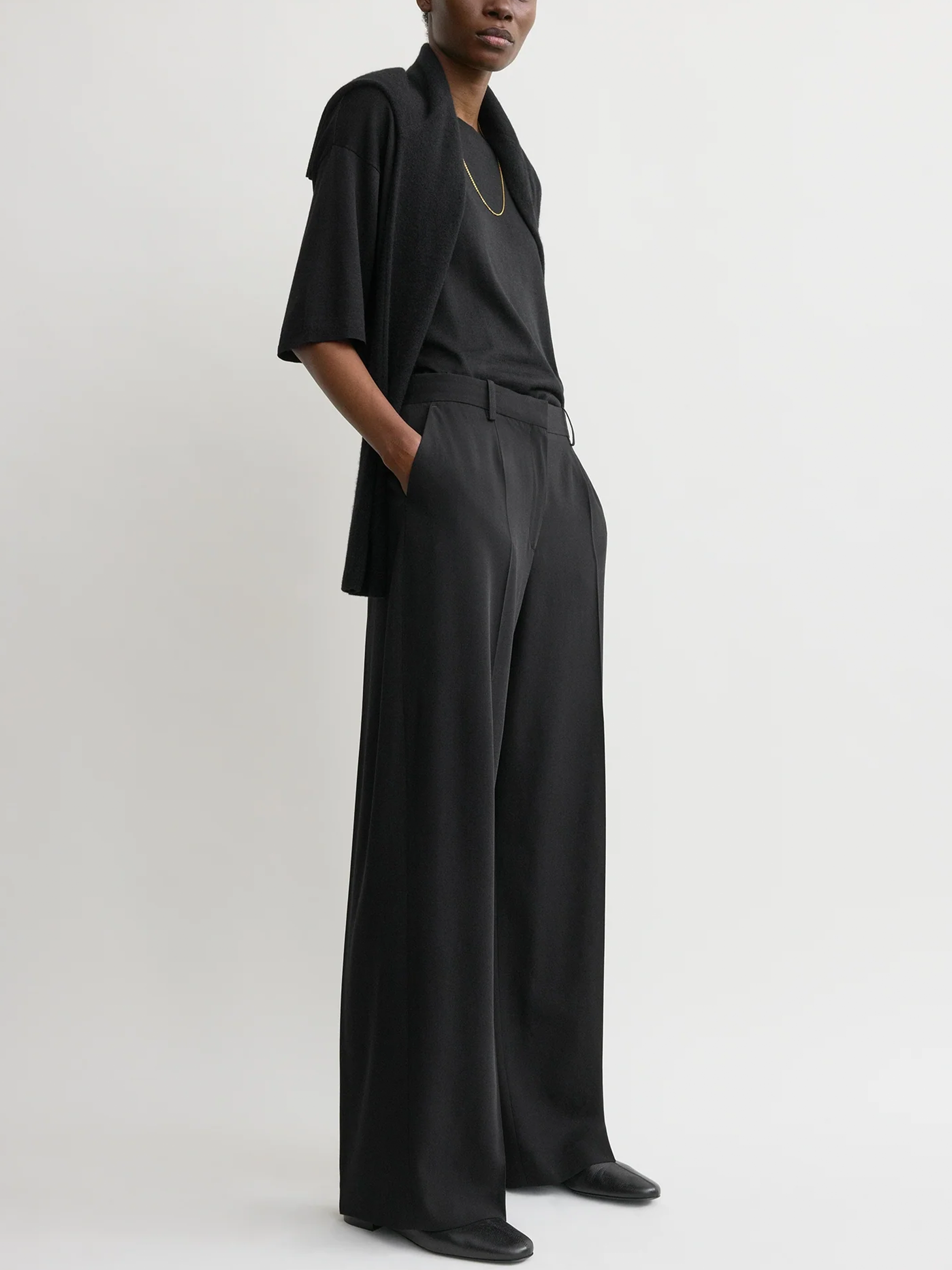 TOTEME - Weite Hose aus Wollgemisch für Damen in Schwarz - Black