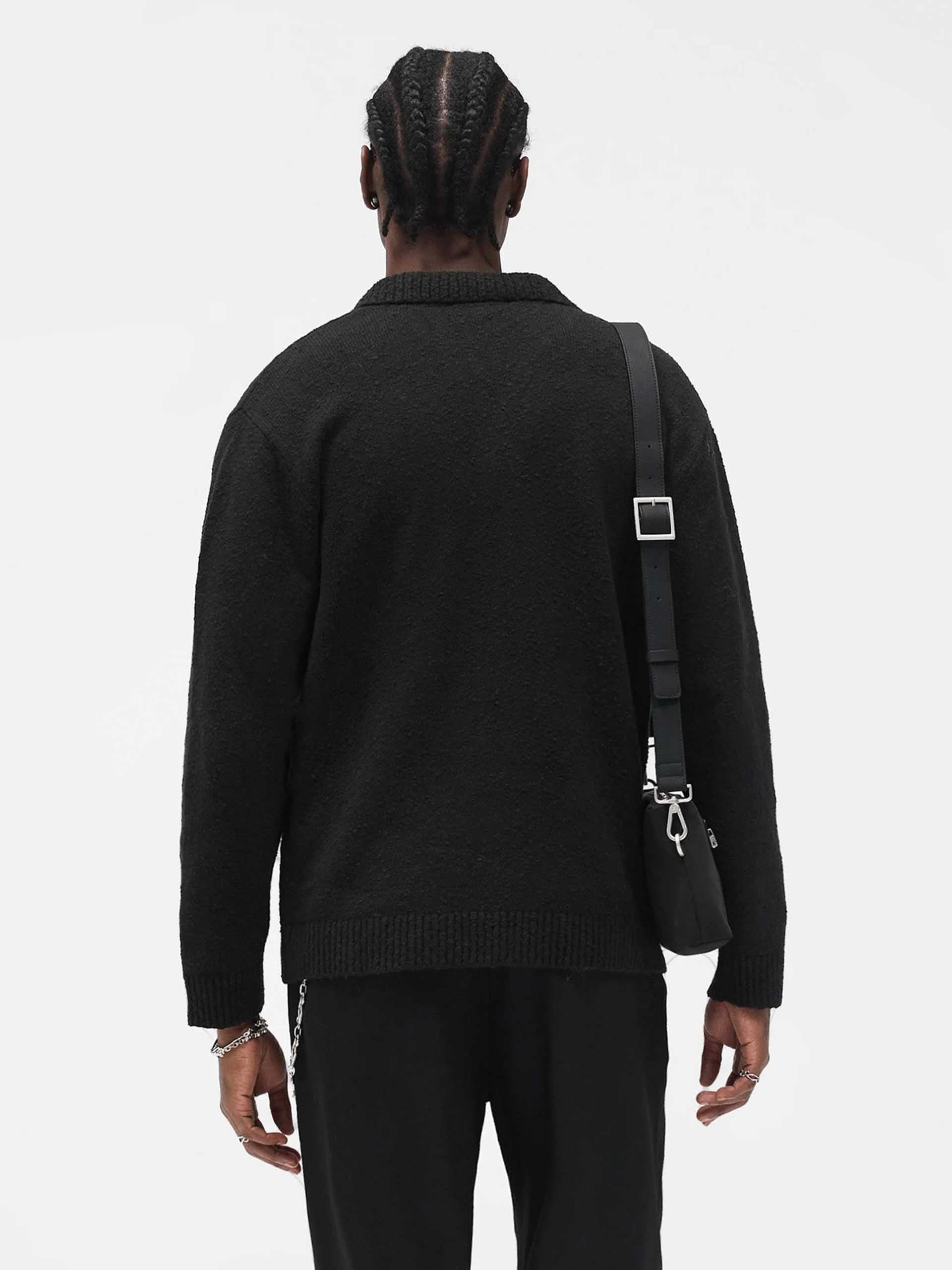 REPRESENT - Polo-Pullover mit Logo-Stickerei für Herren in Schwarz - Black