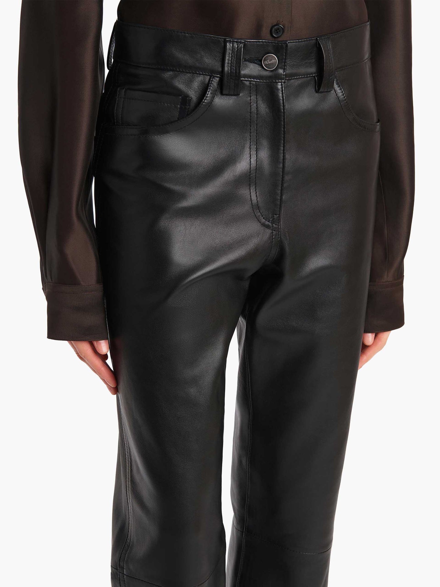 KHAITE - Callum Hose aus Leder für Damen