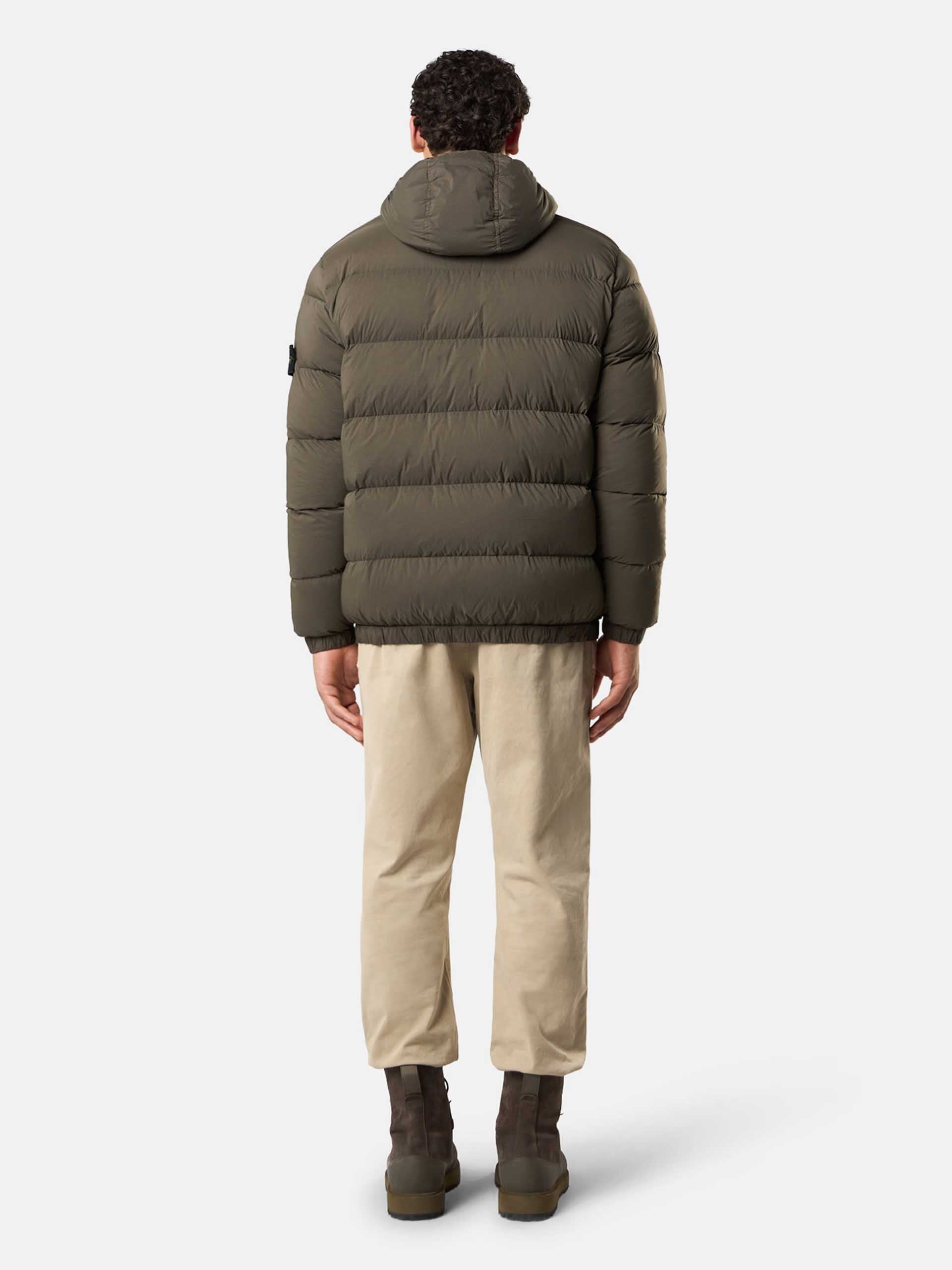 STONE ISLAND - Daunenjacke mit Kapuze für Herren in Olivgrün - Olive green