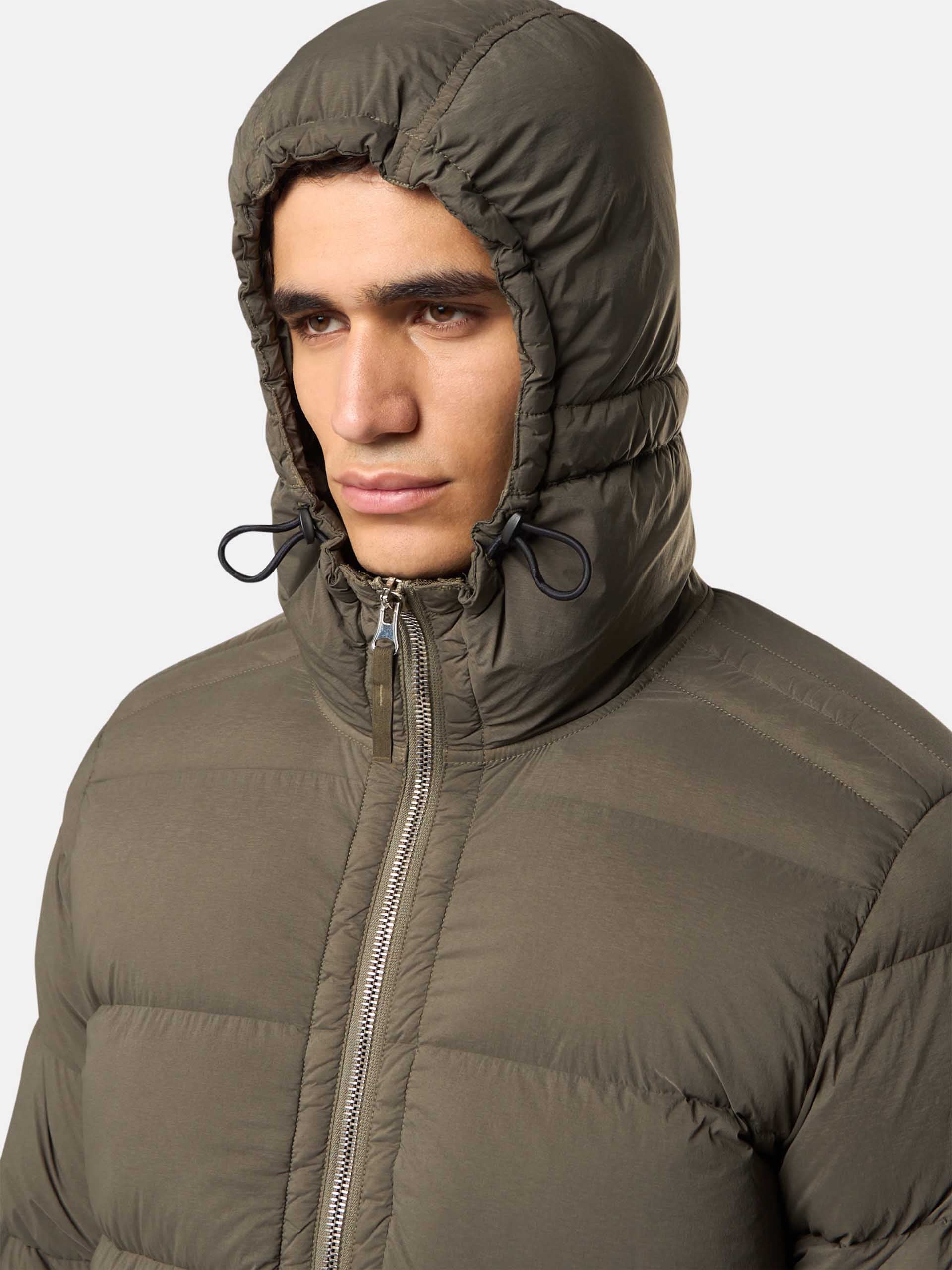 STONE ISLAND - Daunenjacke mit Kapuze für Herren in Olivgrün - Olive green