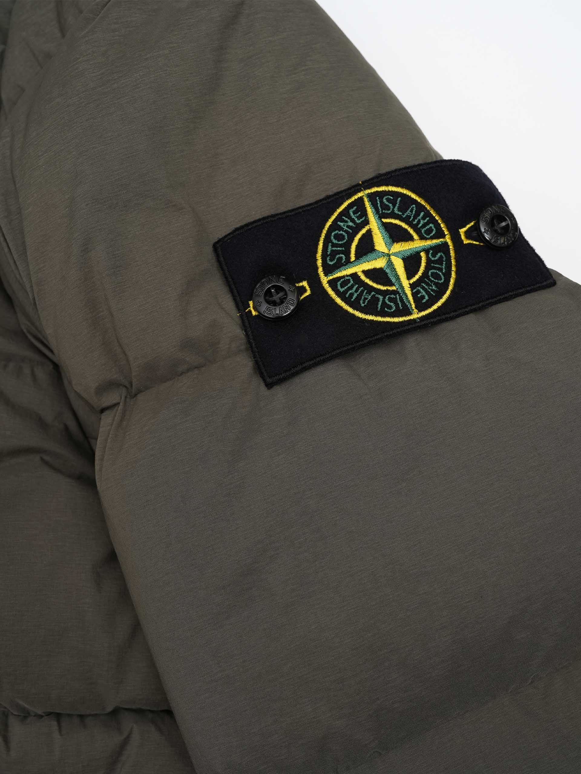 STONE ISLAND - Daunenjacke mit Kapuze für Herren in Olivgrün - Olive green