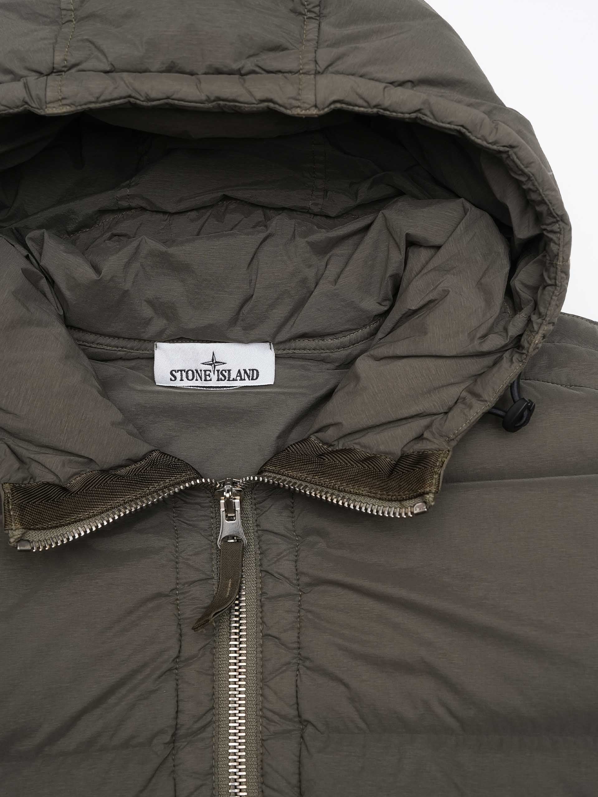 STONE ISLAND - Daunenjacke mit Kapuze für Herren in Olivgrün - Olive green