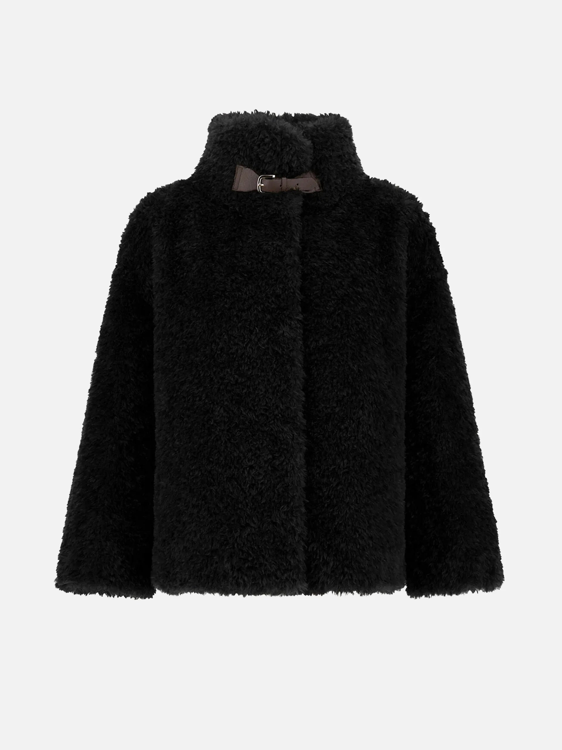 HERNO - Cape aus Faux-Shearling für Damen in Schwarz - Black