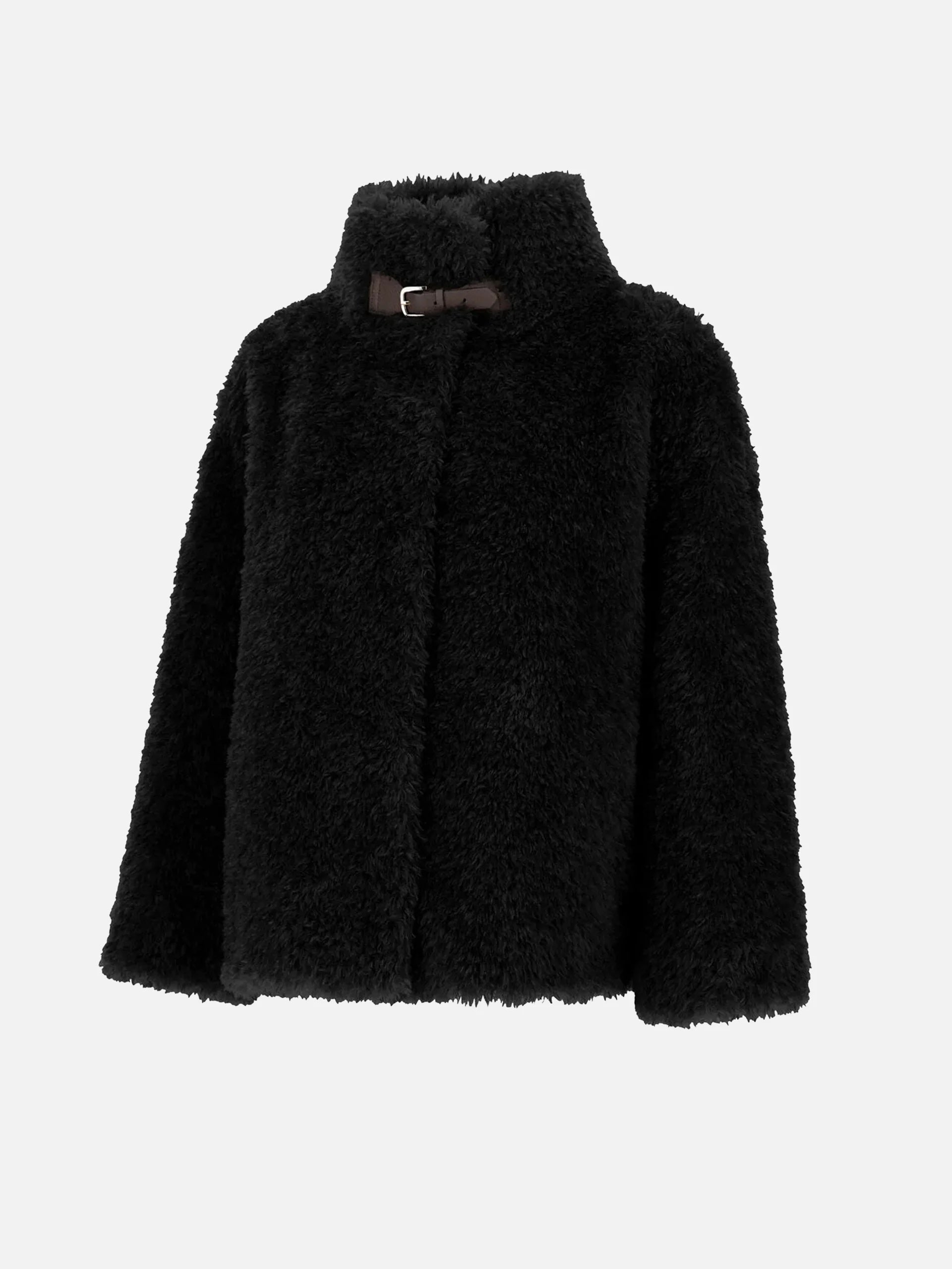 HERNO - Cape aus Faux-Shearling für Damen in Schwarz - Black