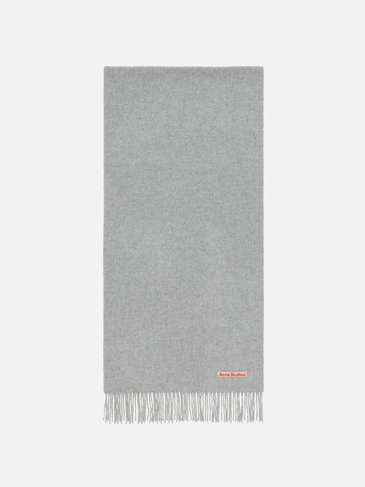 ACNE STUDIOS - Schal aus Wolle mit Logo-Detail in Hellgrau - Light grey