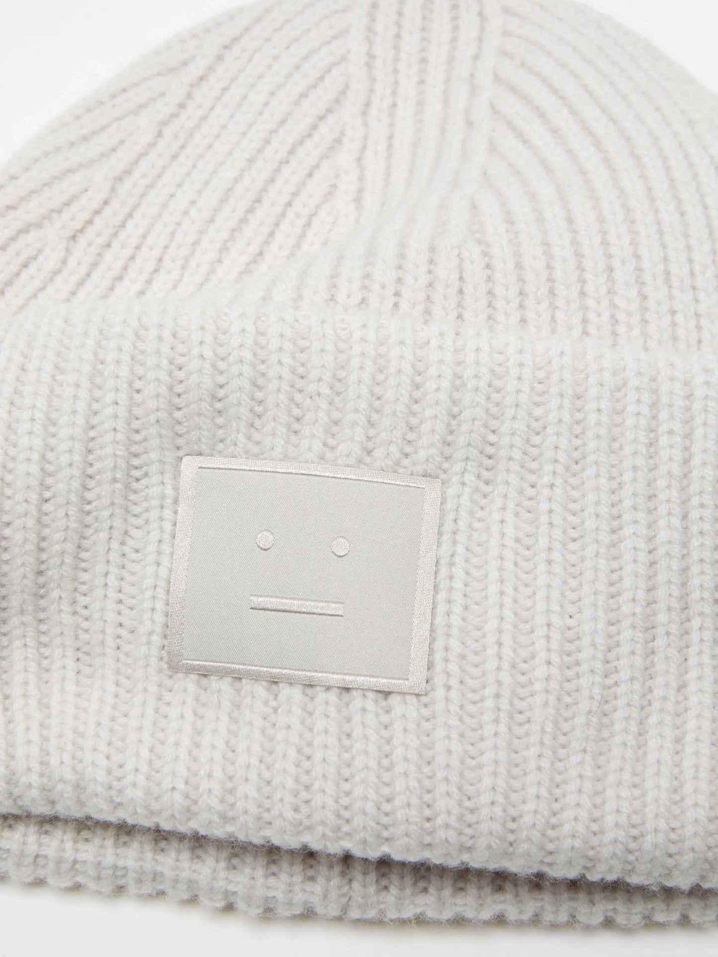 ACNE STUDIOS - Mütze mit Face Logo aus Wollgemisch in Hellgrau - Light grey
