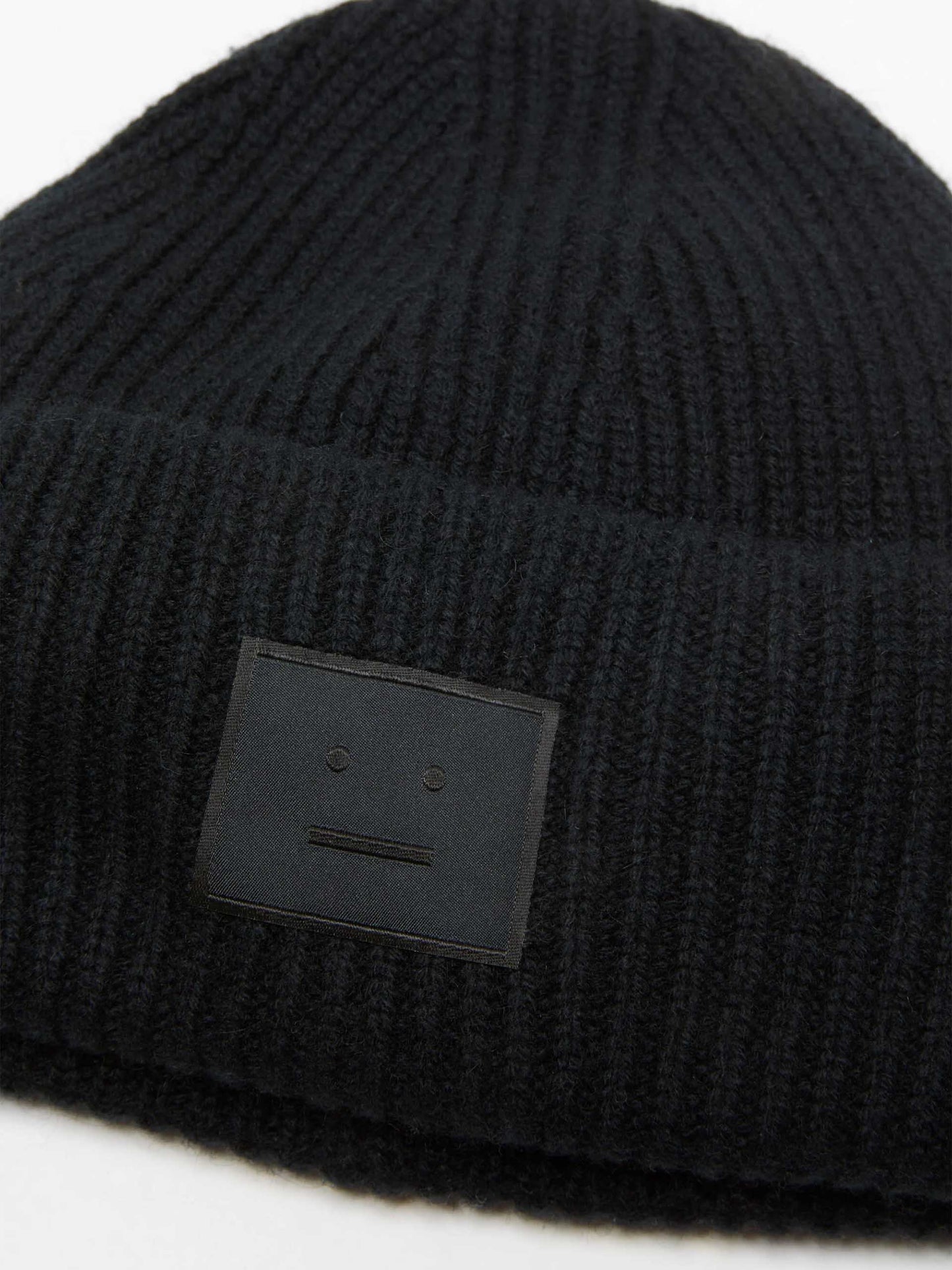 ACNE STUDIOS - Mütze mit Face Logo aus Wollgemisch in Schwarz - Black