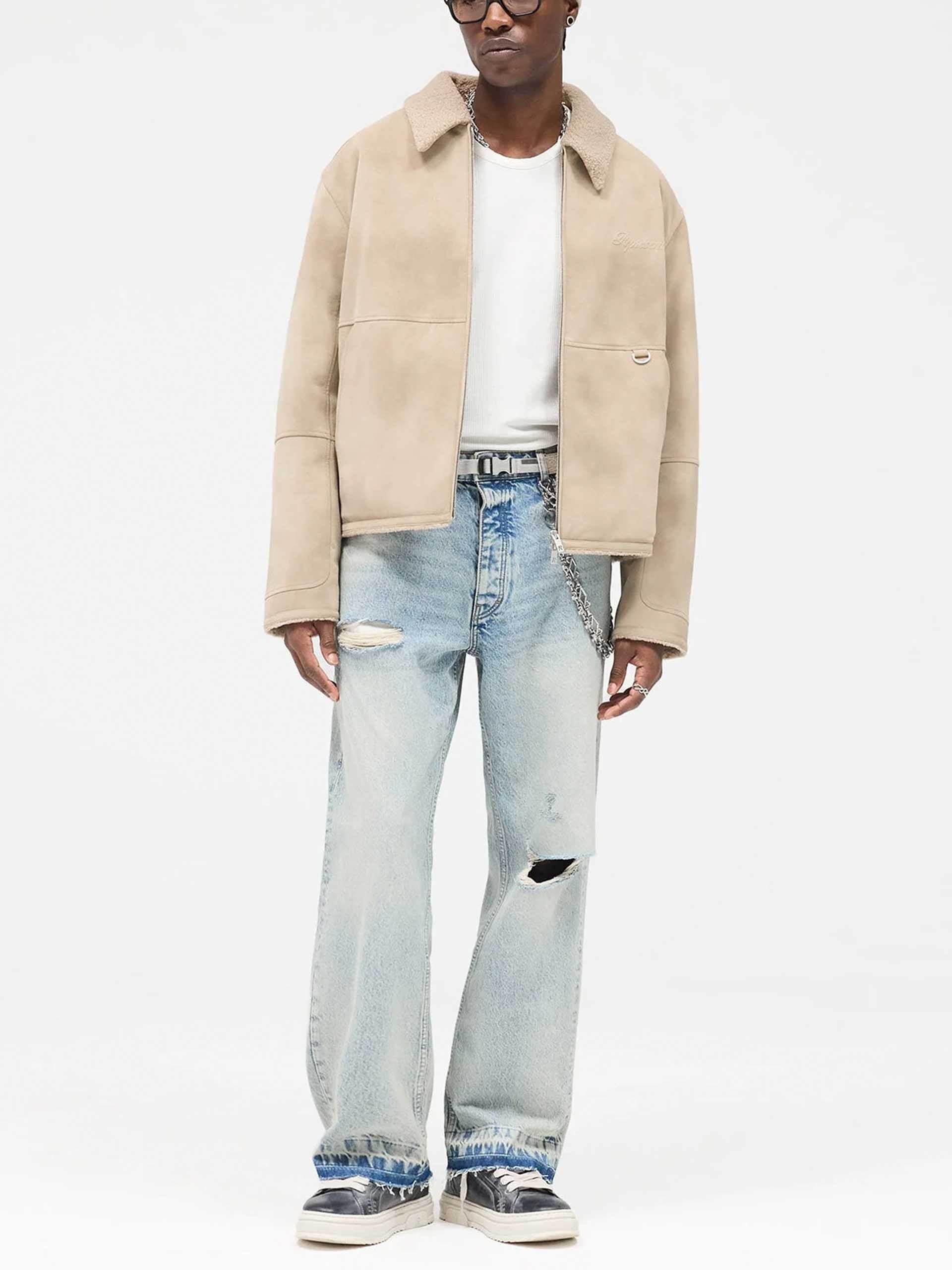 REPRESENT - Faux-Shearling Jacke für Herren in Hellbeige - Light beige