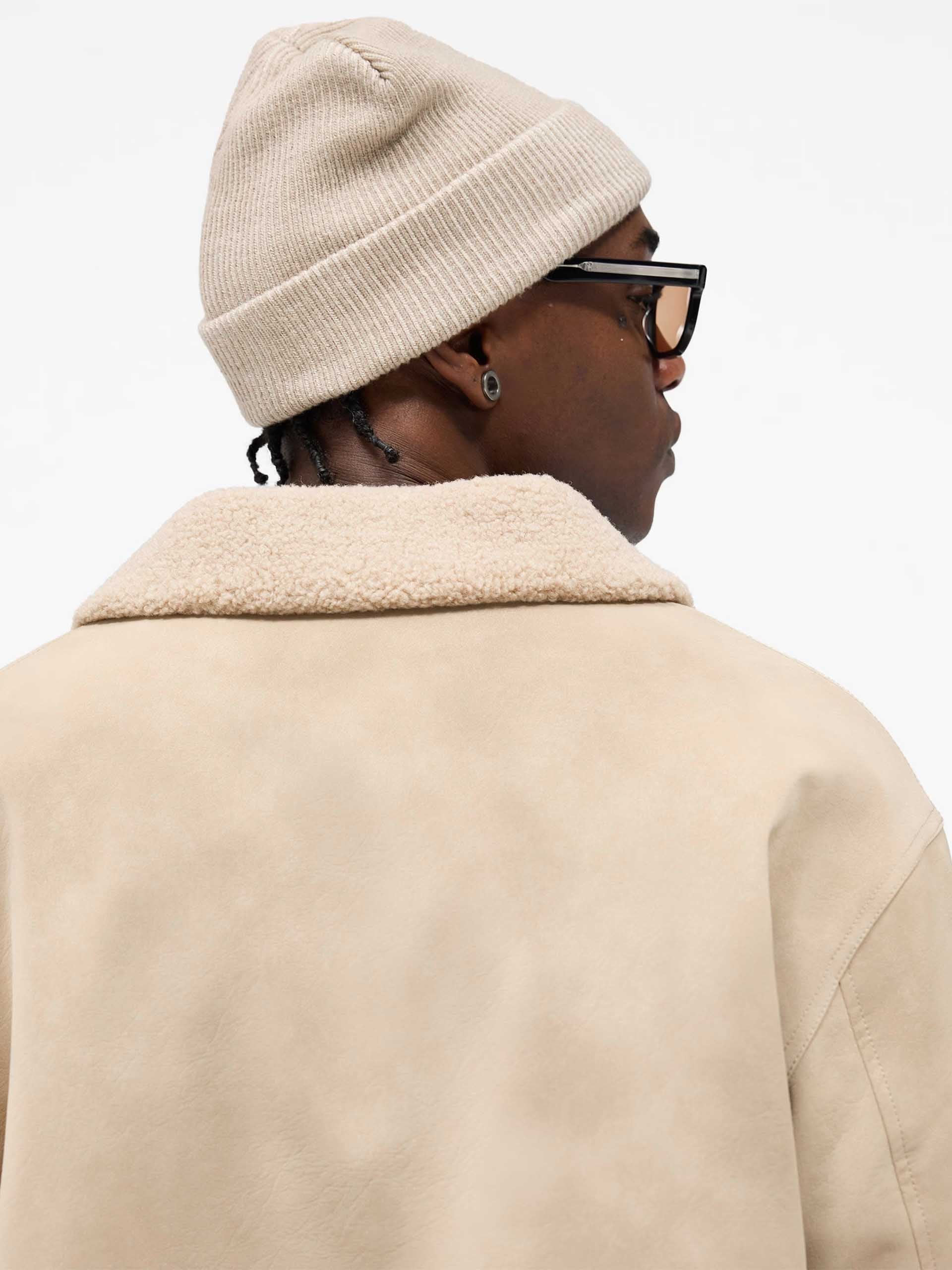 REPRESENT - Faux-Shearling Jacke für Herren in Hellbeige - Light beige