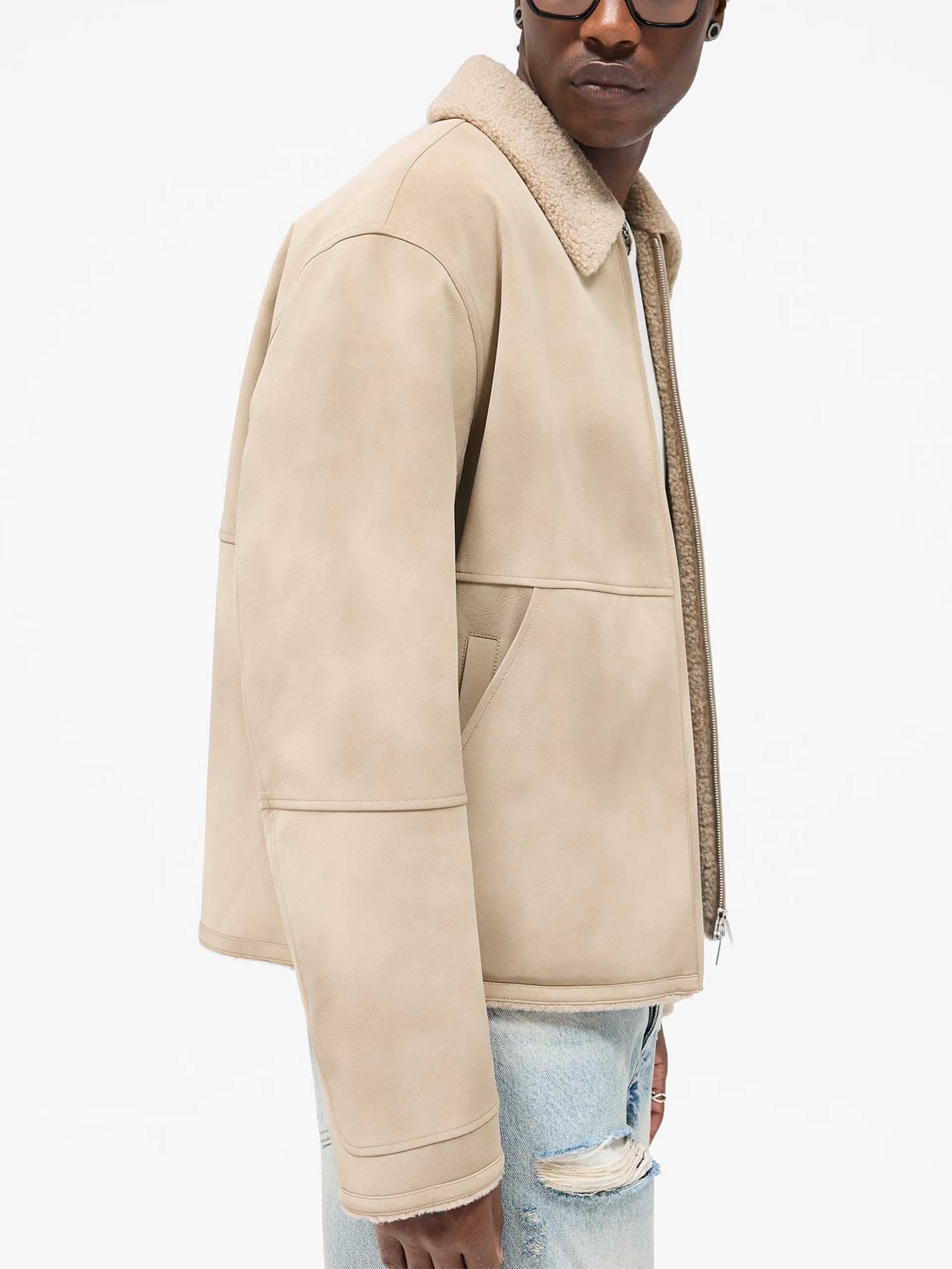 REPRESENT - Faux-Shearling Jacke für Herren in Hellbeige - Light beige