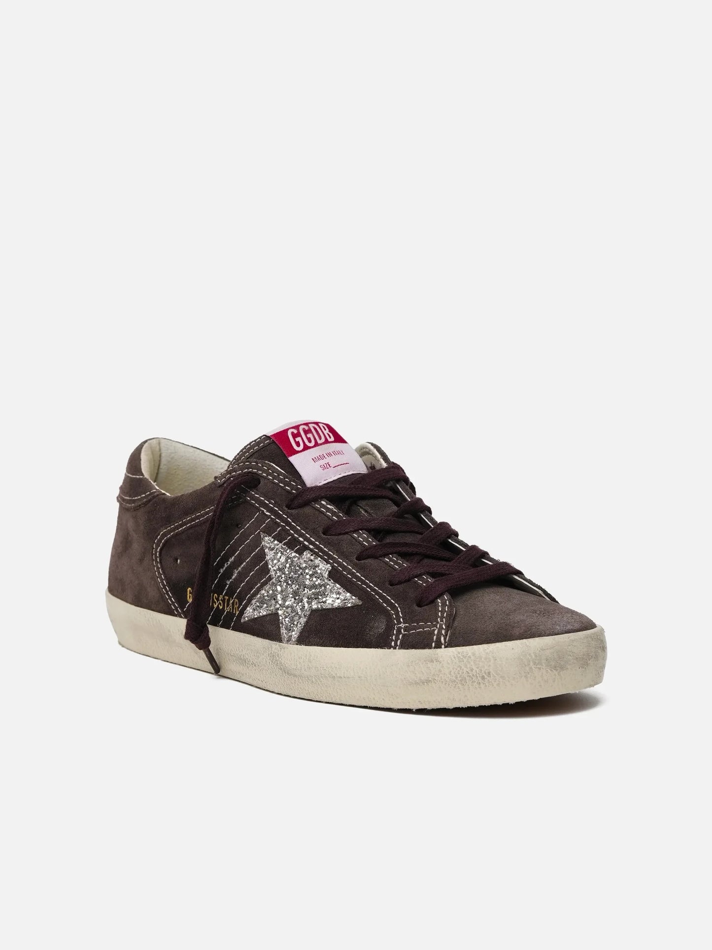GOLDEN GOOSE - Super-Star Glitter Sneakers für Damen