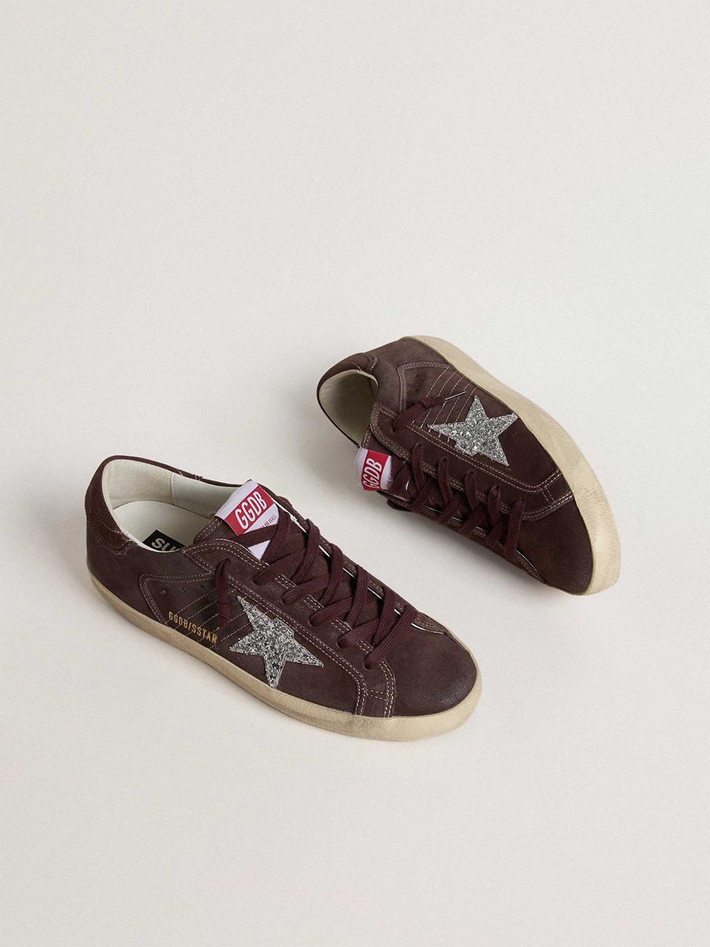 GOLDEN GOOSE - Super-Star Glitter Sneakers für Damen