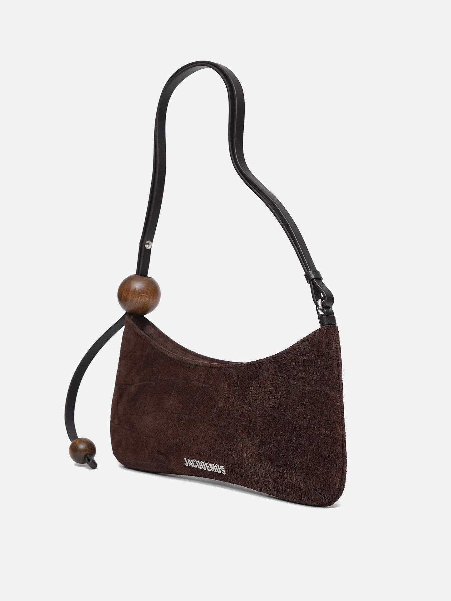 JACQUEMUS - Bisou Perle Schultertasche aus Wildleder