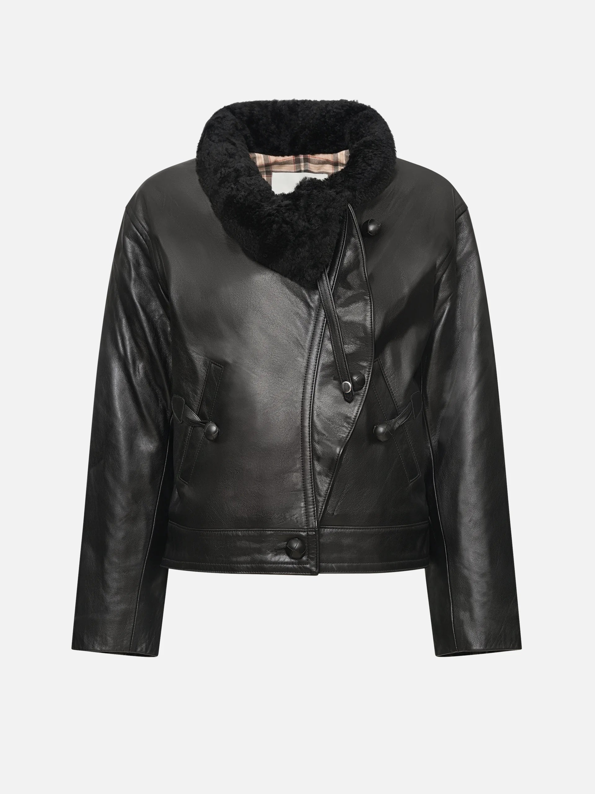 Briyana shearling leather jacket for women