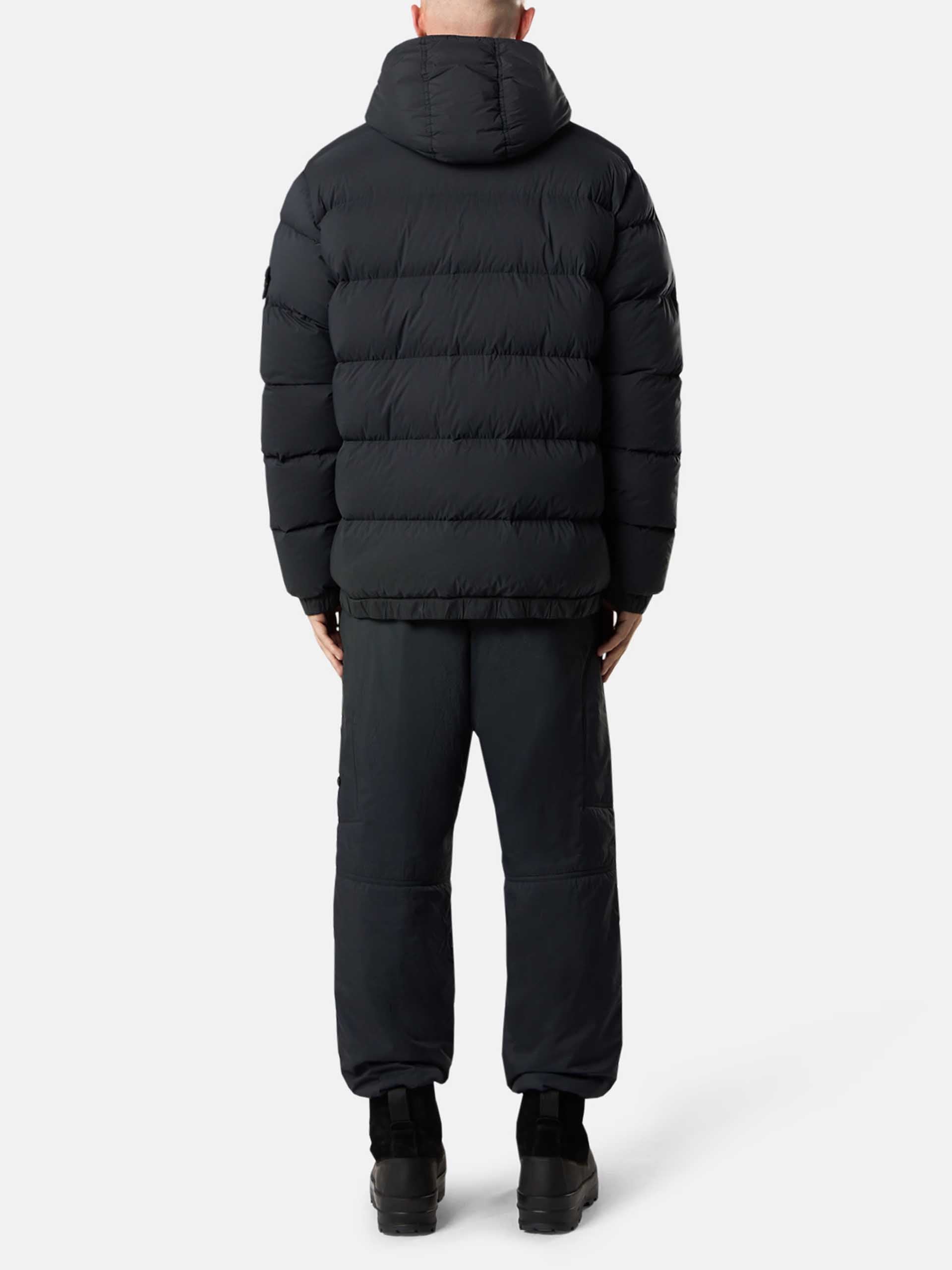 STONE ISLAND - Daunenjacke mit Kapuze für Herren in Schwarz - Black