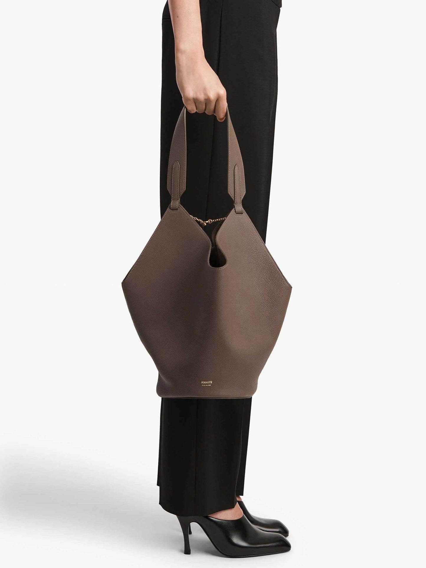 KHAITE - Lotus Small Tote-Tasche aus Leder