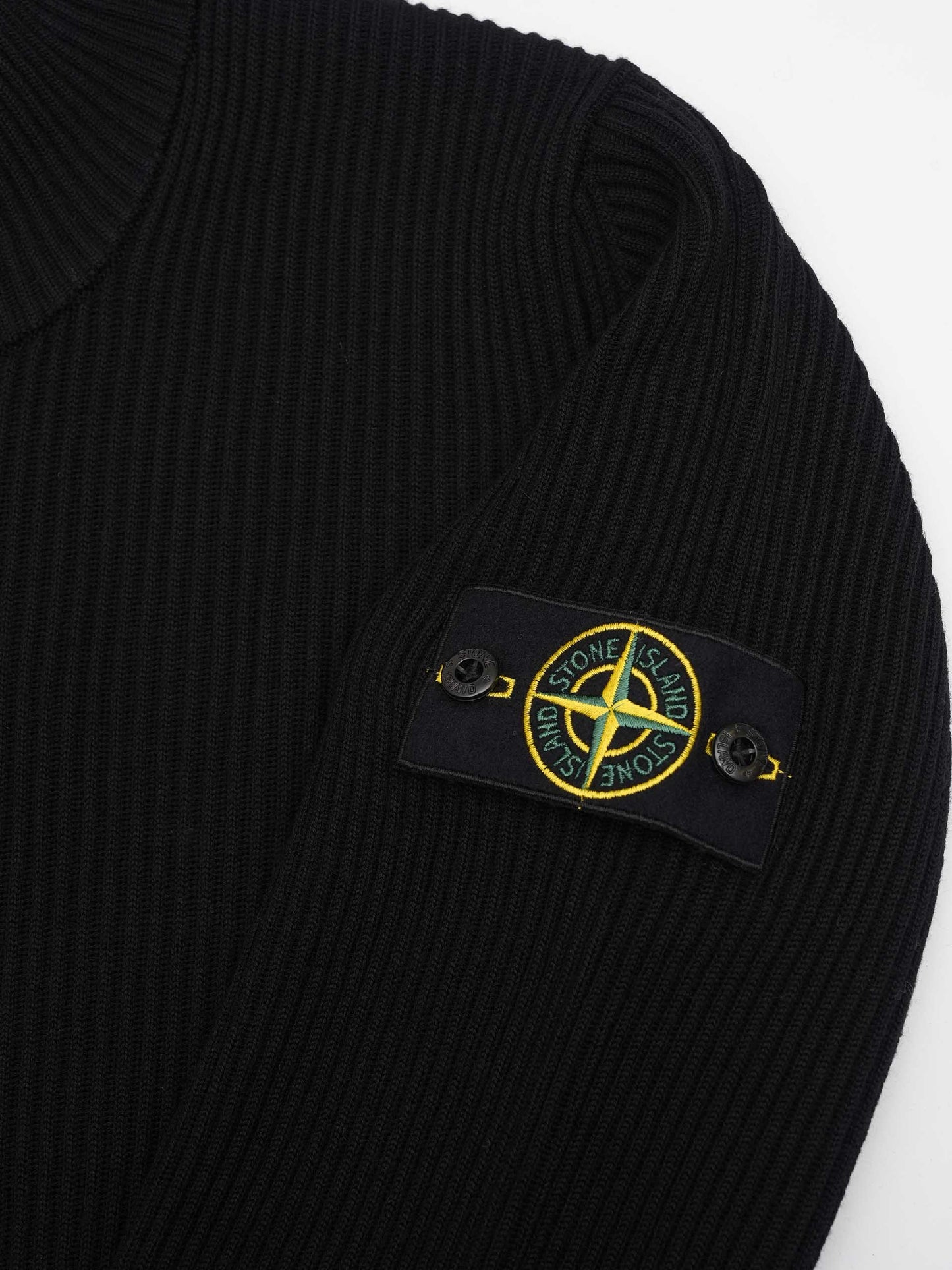 STONE ISLAND - Strickjacke aus gerippter Wolle für Herren