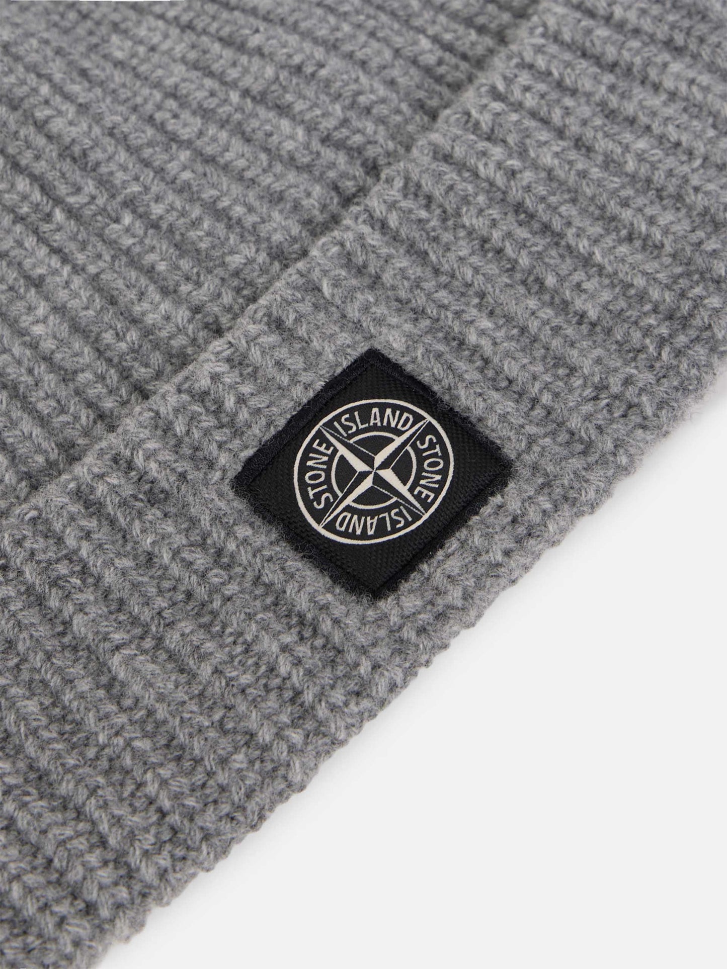 STONE ISLAND - Mütze mit Logo-Patch für Herren in Hellgrau - Light grey
