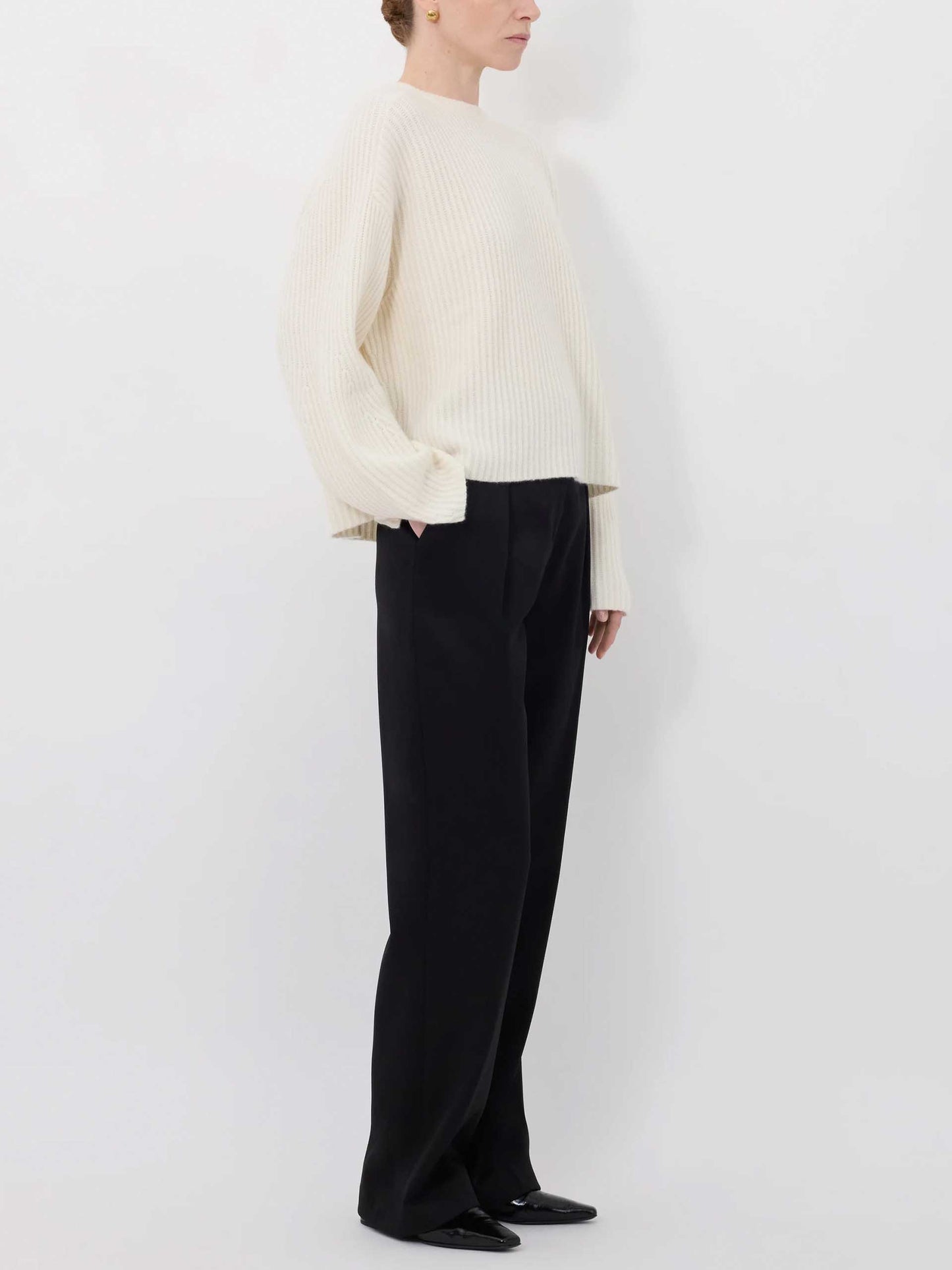 LOULOU DE SAISON - Axel Pullover aus Kaschmir für Damen in Cremeweiß - Cream white