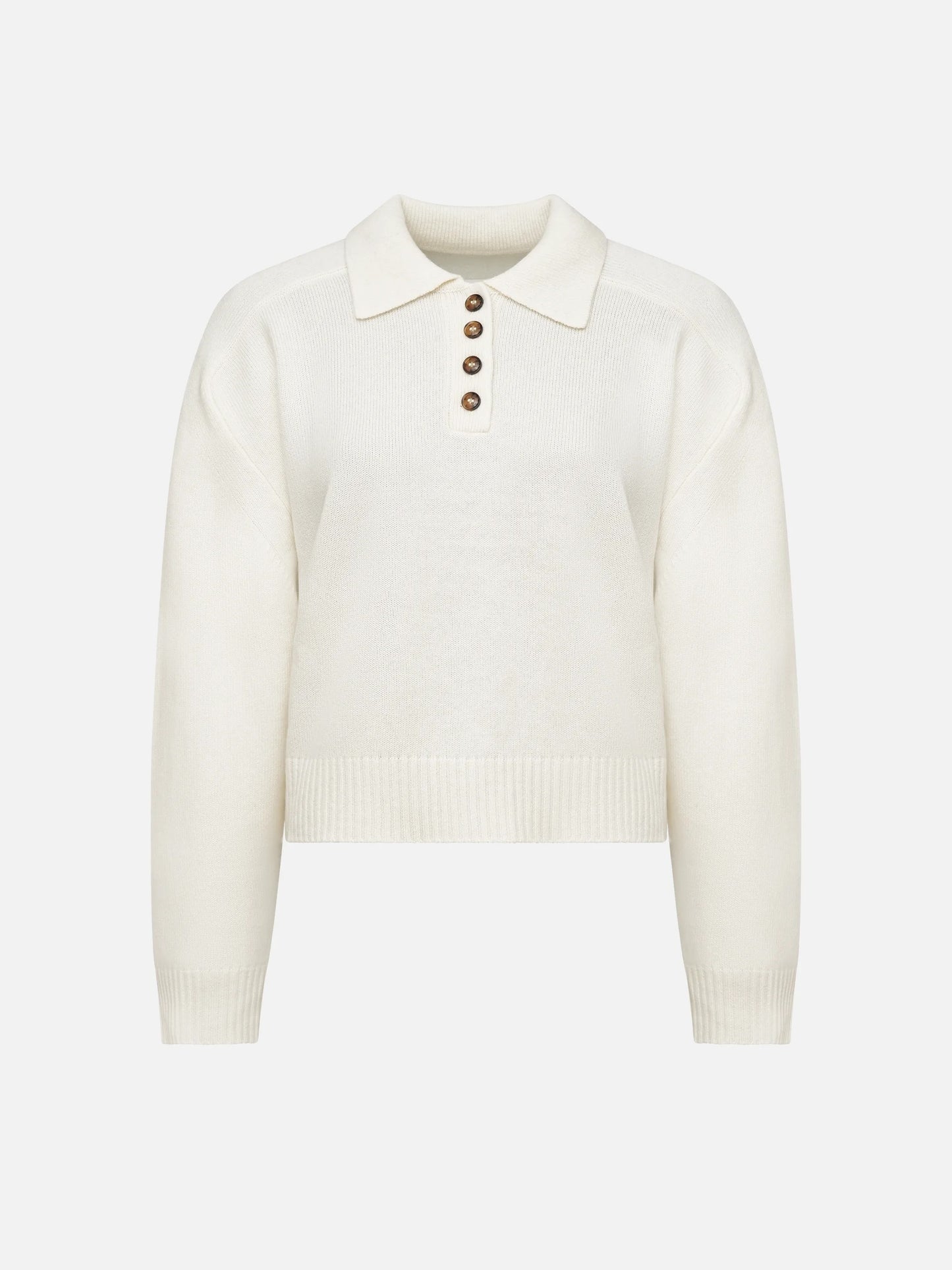 LOULOU DE SAISON - Homere Polo-Pullover für Damen in Cremeweiß - Cream white
