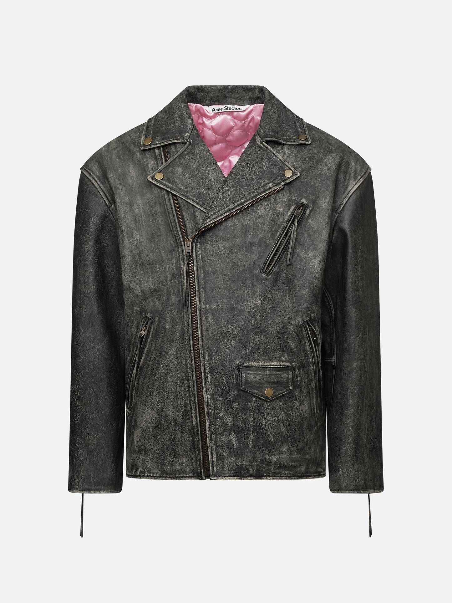 ACNE STUDIOS - Biker-Lederjacke mit Logo für Herren