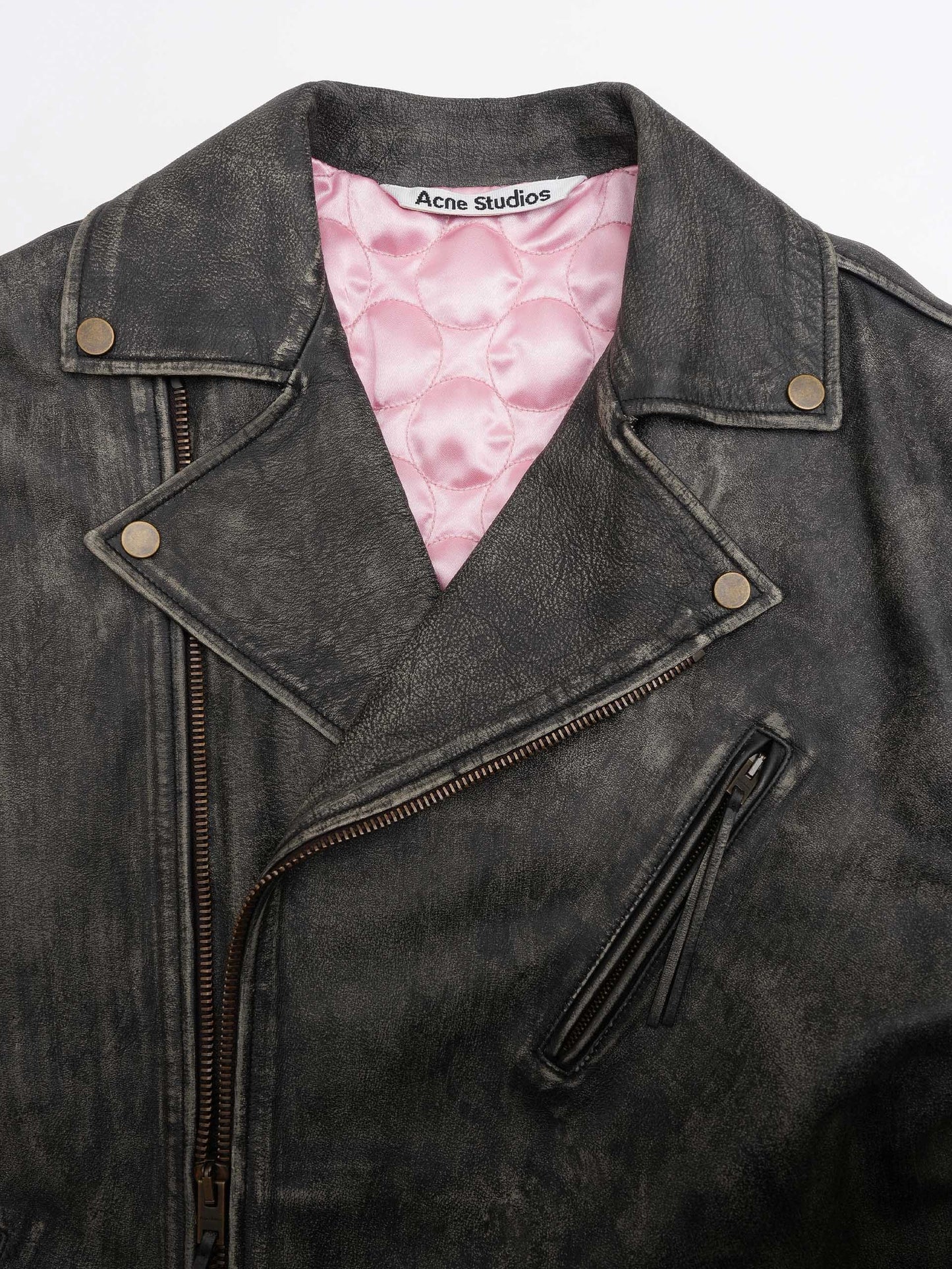 ACNE STUDIOS - Biker-Lederjacke mit Logo für Herren