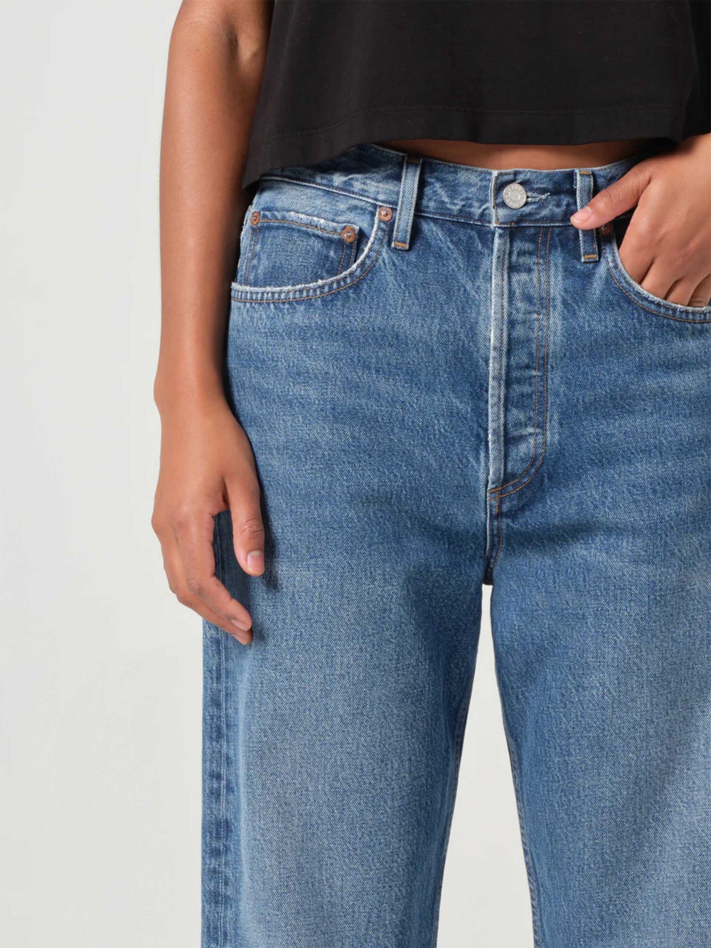 AGOLDE - Mid-Rise Straight Jeans ’90s für Damen