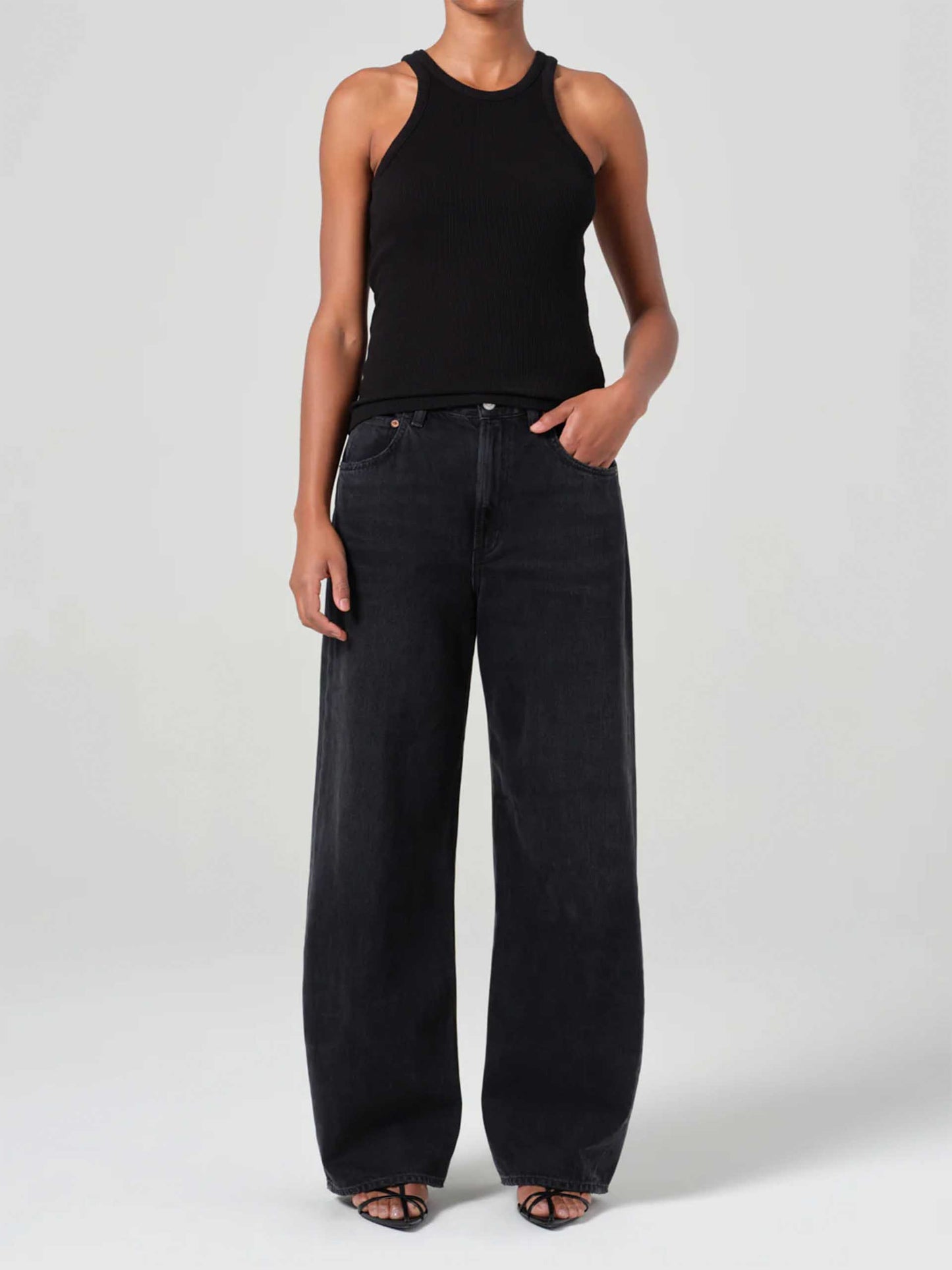 AGOLDE - Jeans Low Curve mit weitem Bein für Damen