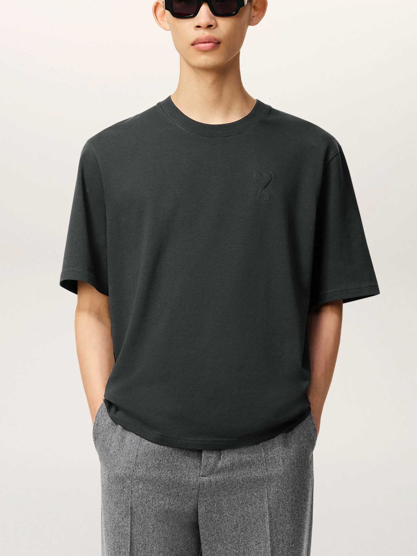 AMI PARIS - Logo-T-Shirt Ami De Coeur im Relaxed-Fit