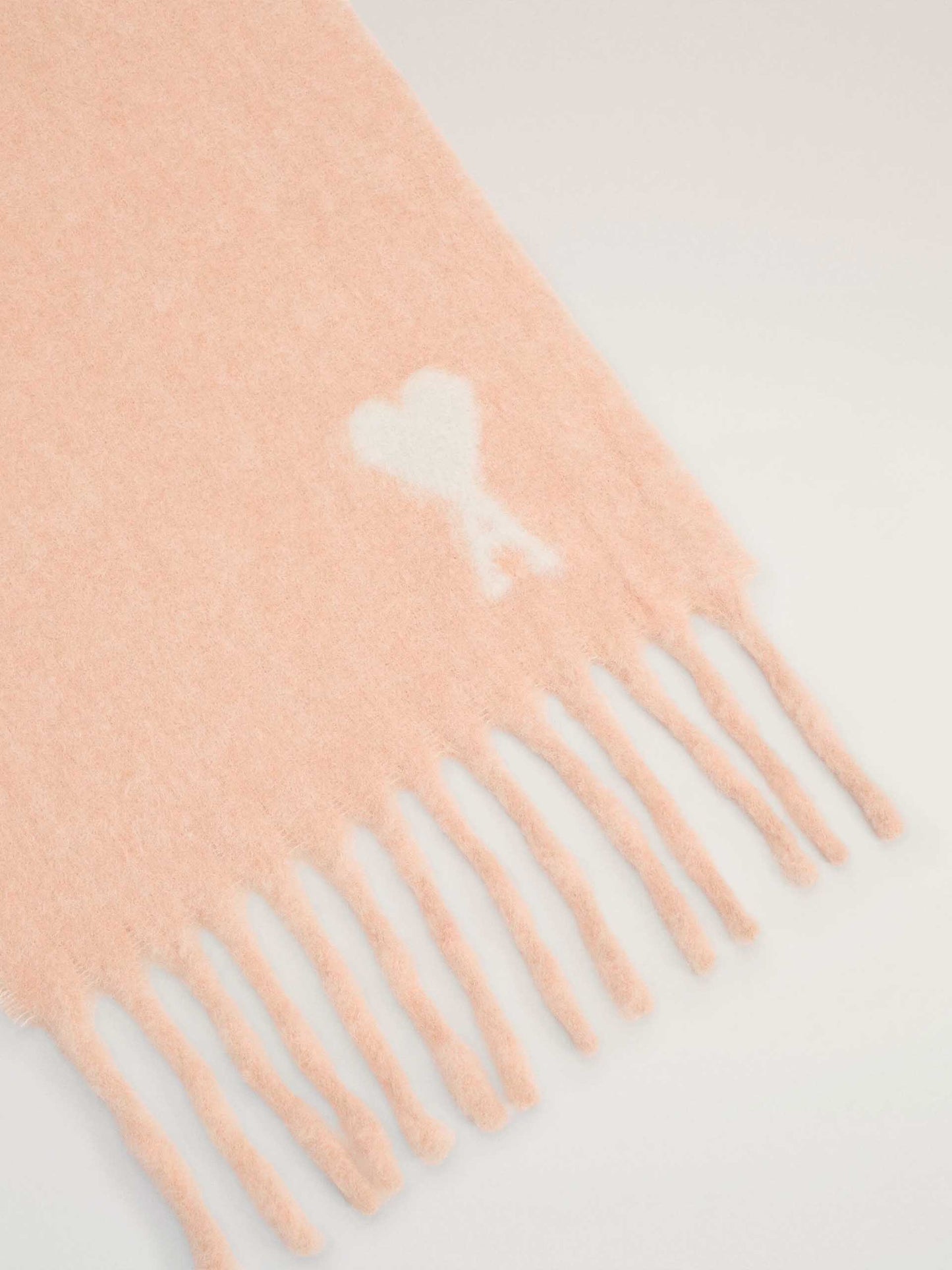 AMI PARIS - Schal Ami De Coeur mit Logo-Stickerei in Rosa / Weiß - Pink / White