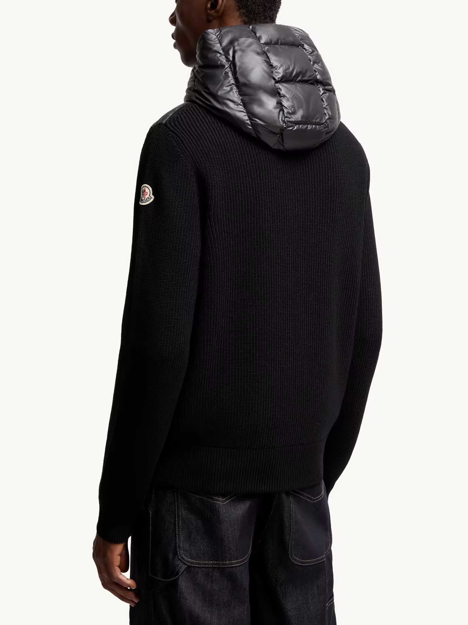 MONCLER - Daunen-Strickjacke mit Kapuze für Herren