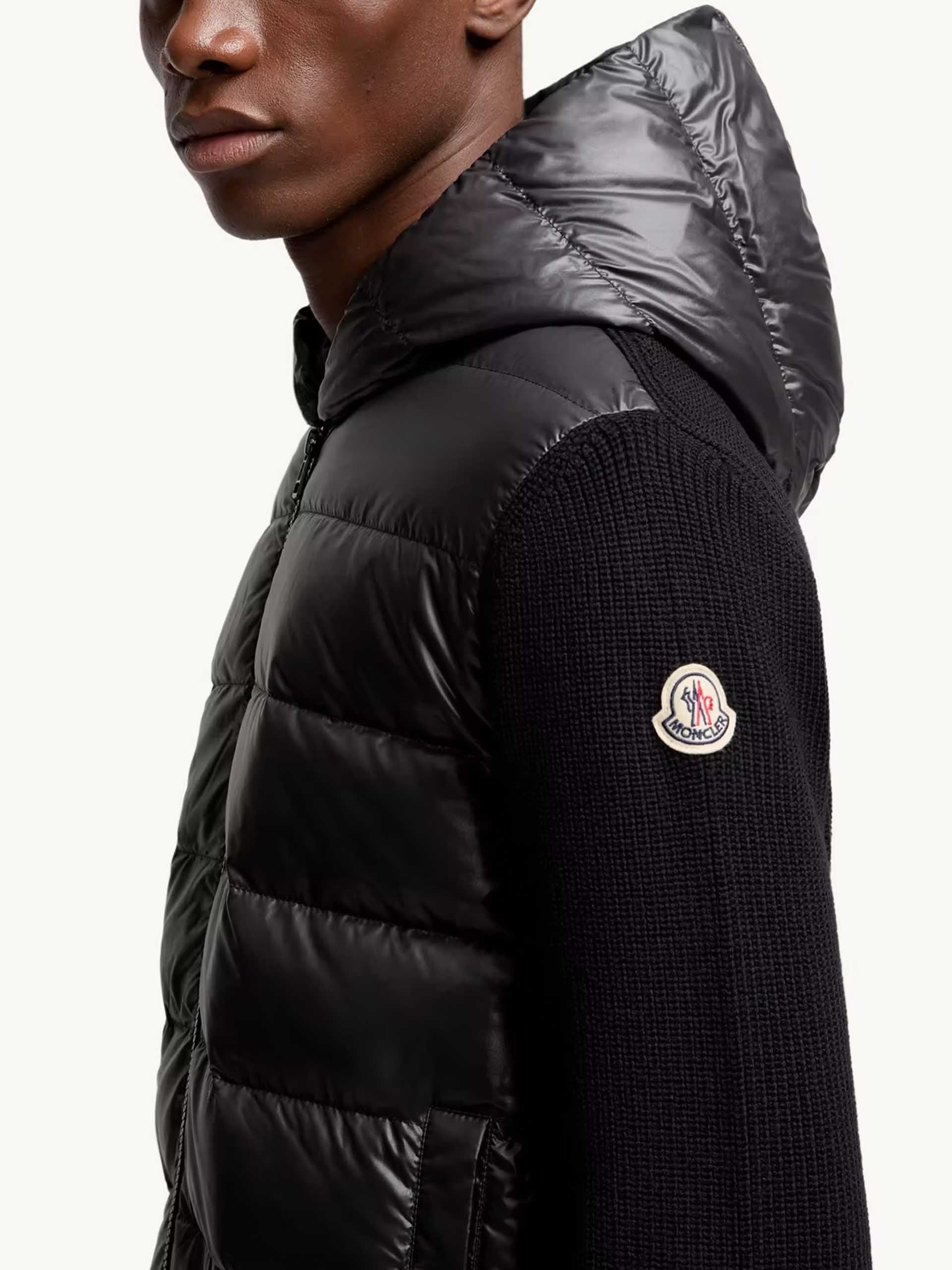 MONCLER - Daunen-Strickjacke mit Kapuze für Herren