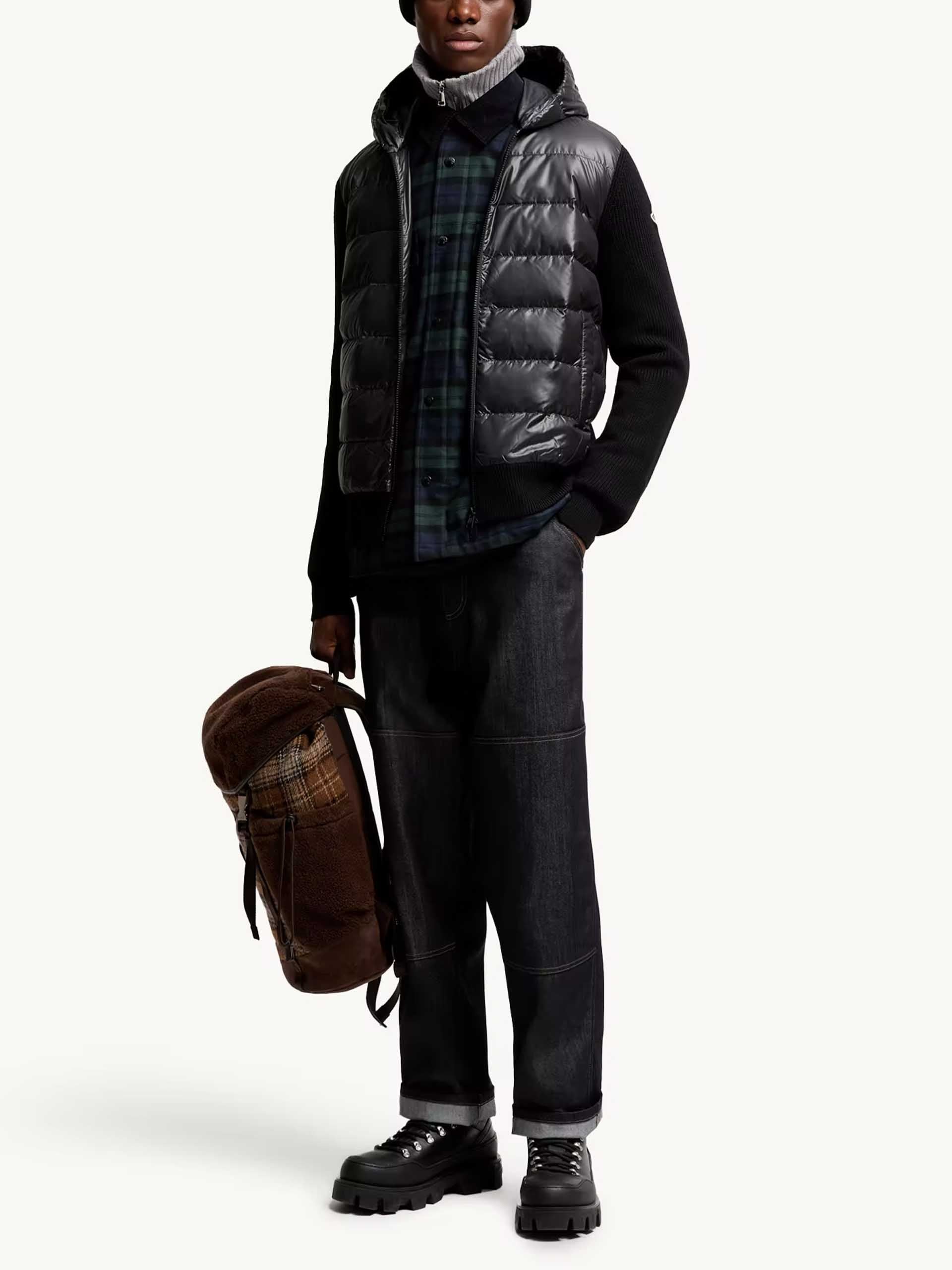 MONCLER - Daunen-Strickjacke mit Kapuze für Herren