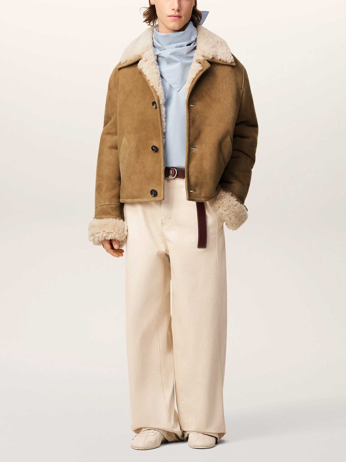 AMI PARIS - Geknöpfte Shearling-Jacke für Herren