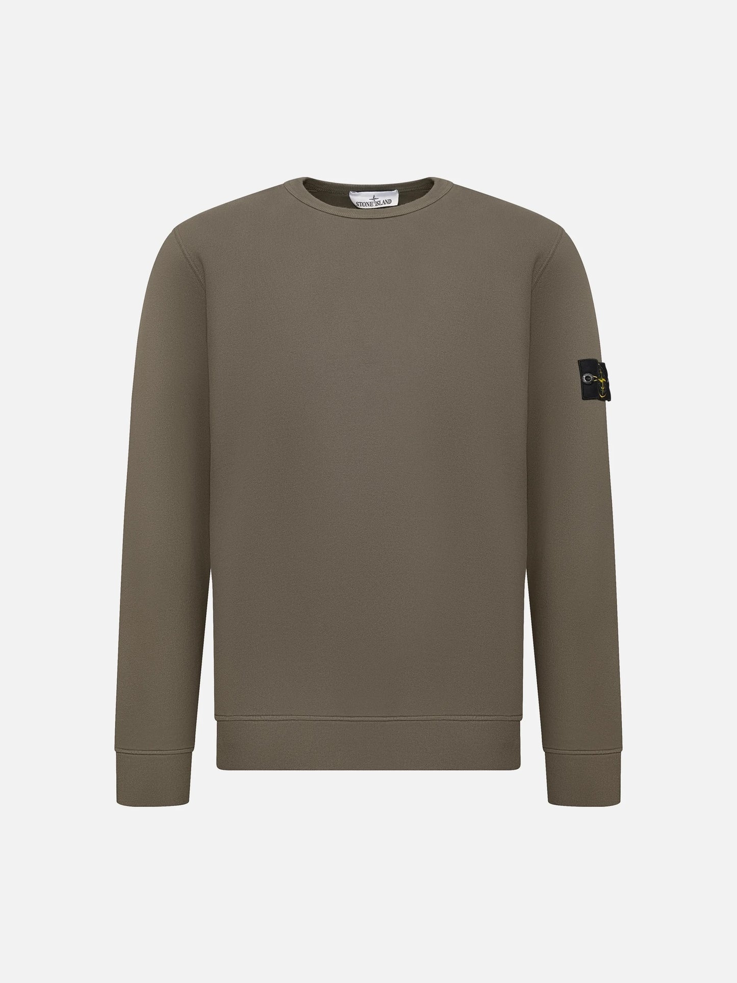 STONE ISLAND - Sweatshirt mit Logo-Patch für Herren in Militärgrün - Military green