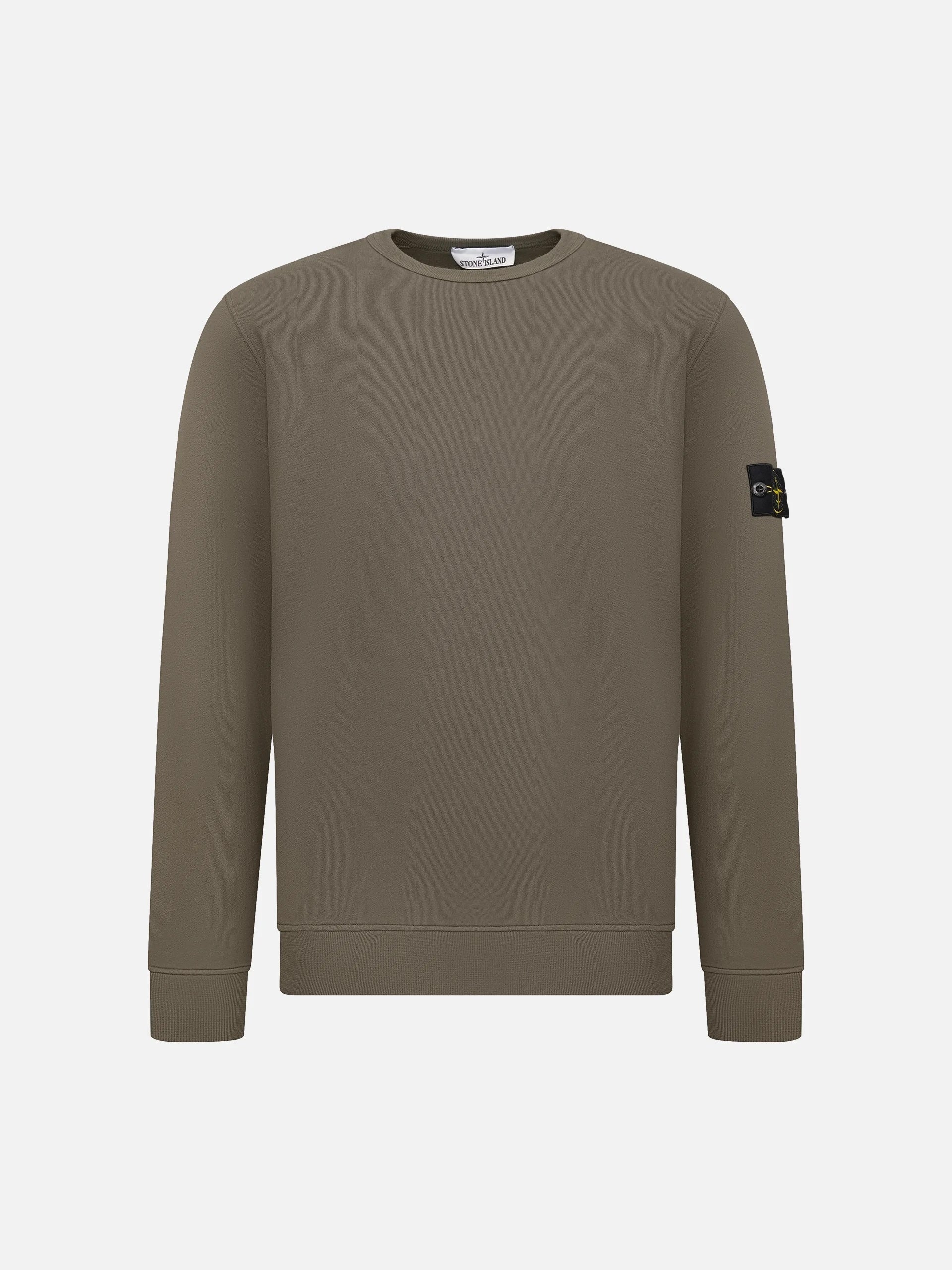 STONE ISLAND - Sweatshirt mit Logo-Patch für Herren in Militärgrün - Military green