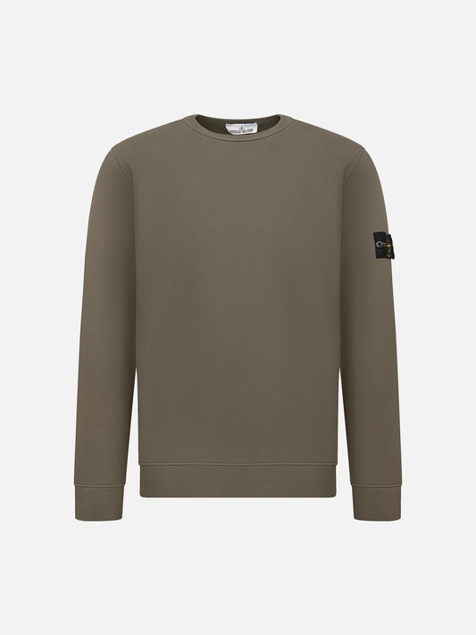 STONE ISLAND - Sweatshirt mit Logo-Patch für Herren in Militärgrün - Military green