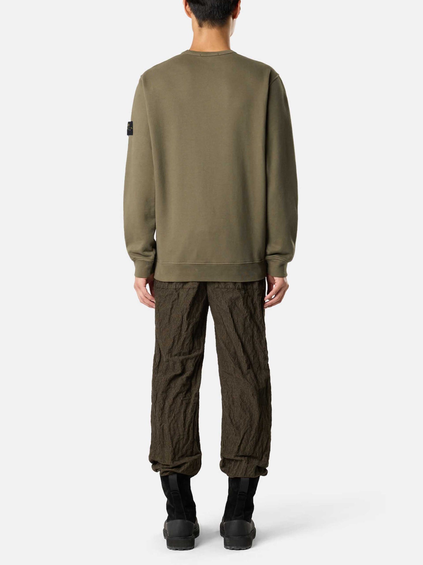 STONE ISLAND - Sweatshirt mit Logo-Patch für Herren in Militärgrün - Military green