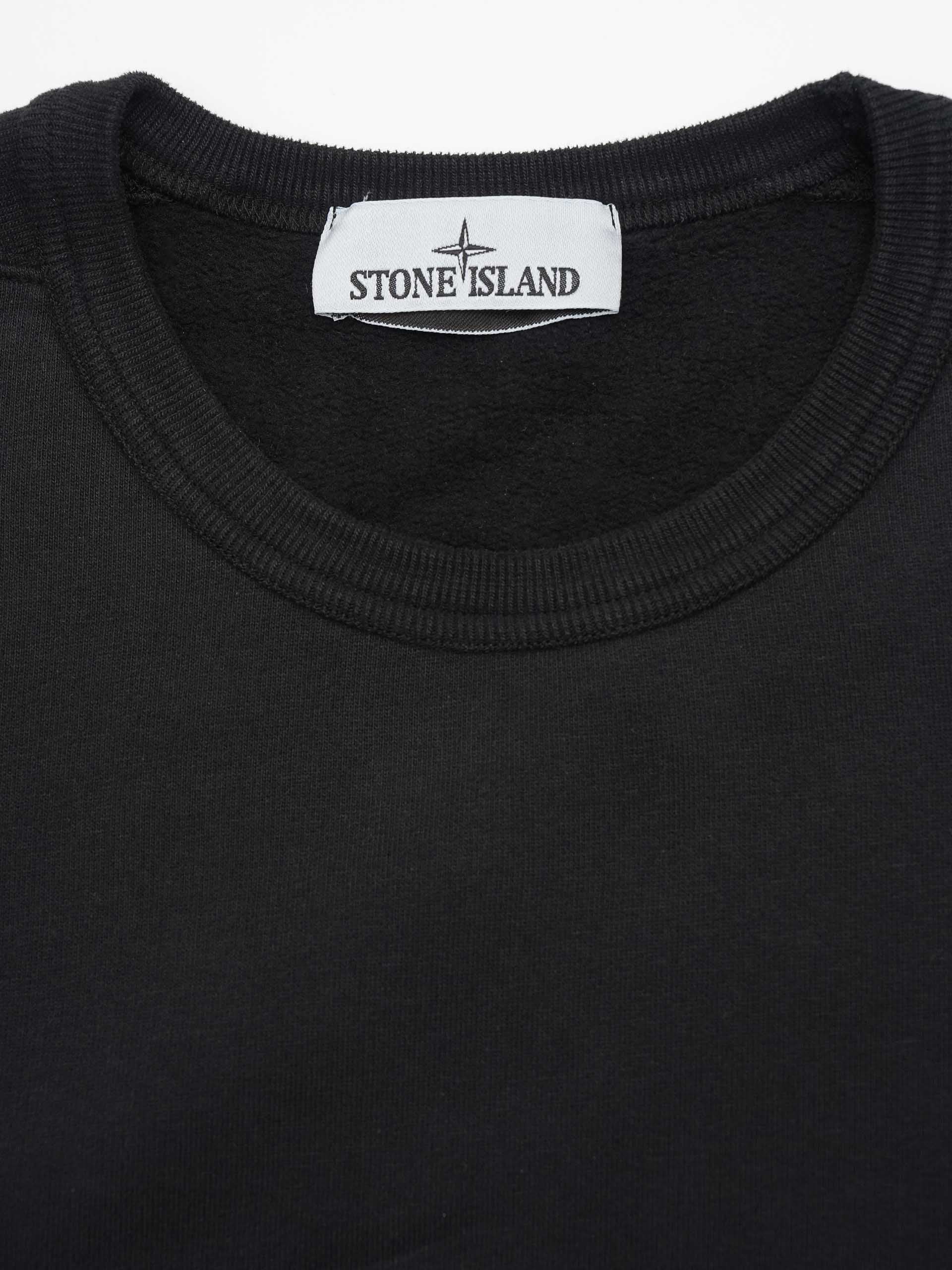 STONE ISLAND - Sweatshirt mit Logo-Patch für Herren in Schwarz - Black