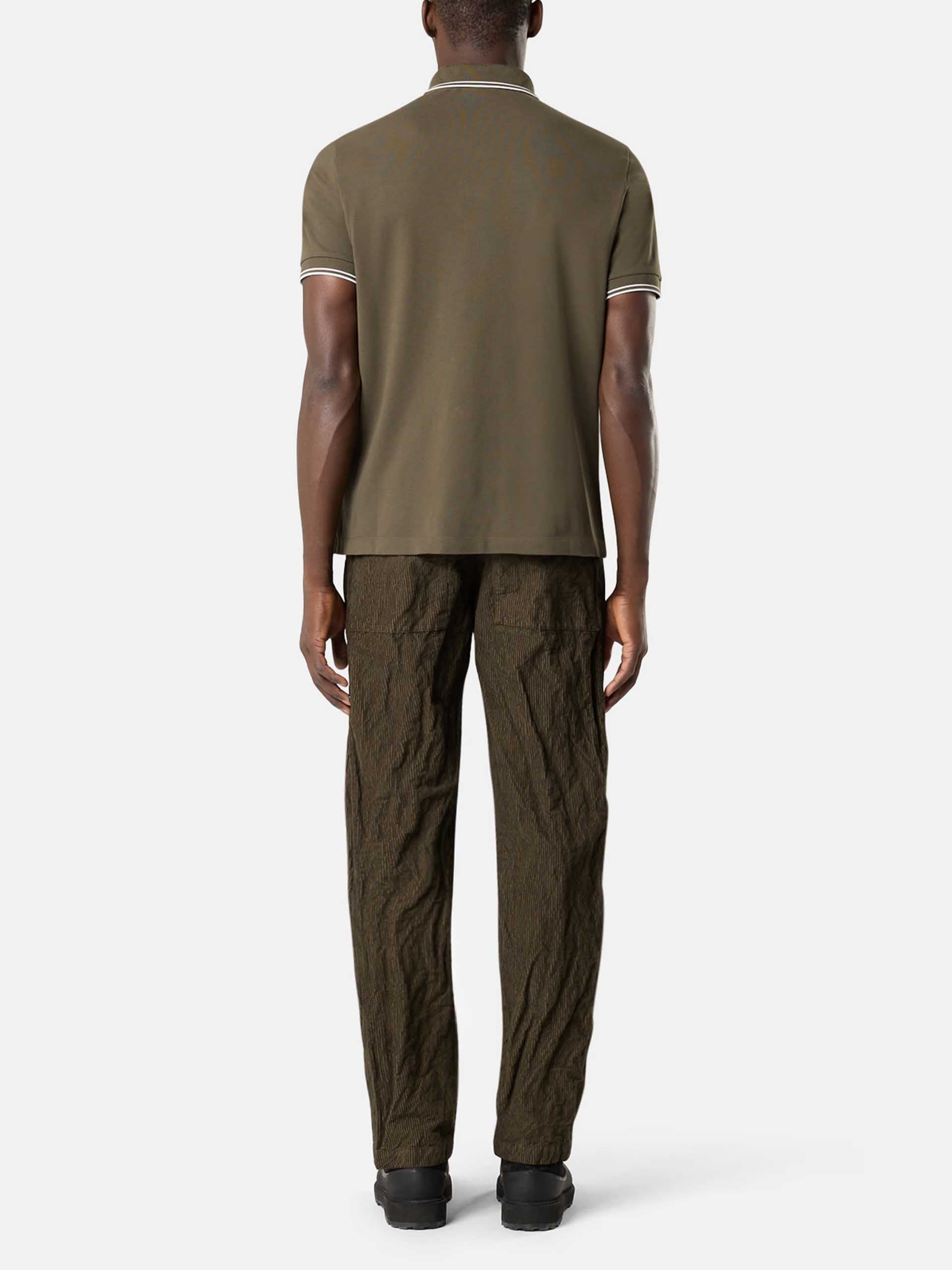 STONE ISLAND - Poloshirt mit Logo-Patch für Herren in Militärgrün - Military green