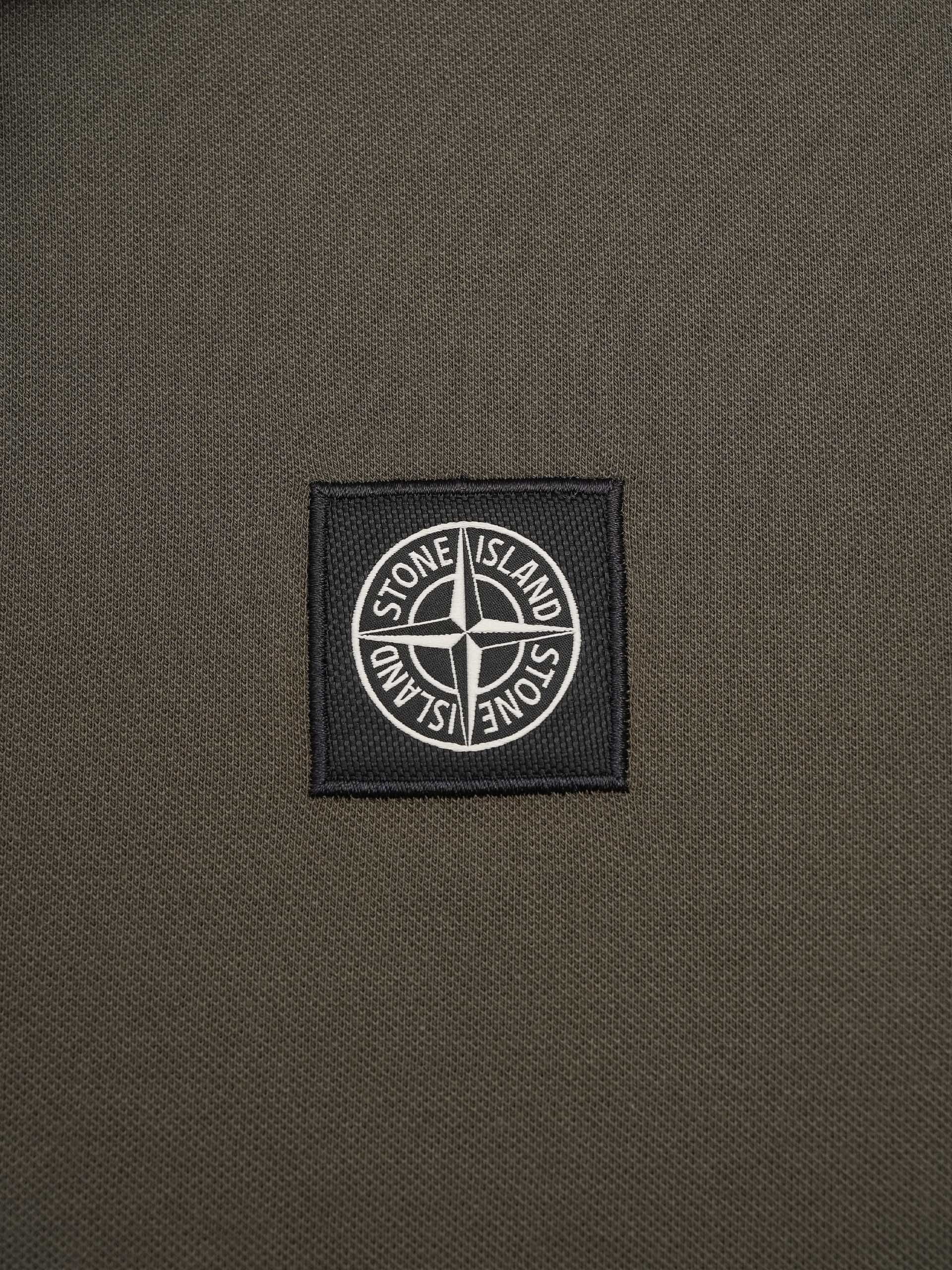 STONE ISLAND - Poloshirt mit Logo-Patch für Herren in Militärgrün - Military green